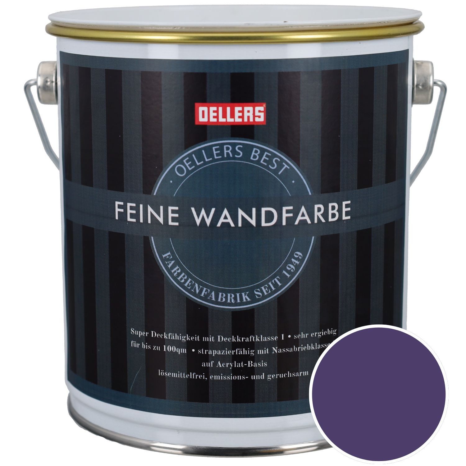 OELLERS Wandfarbe Premium, Feine Wandfarbe, 2,5 Liter Matt