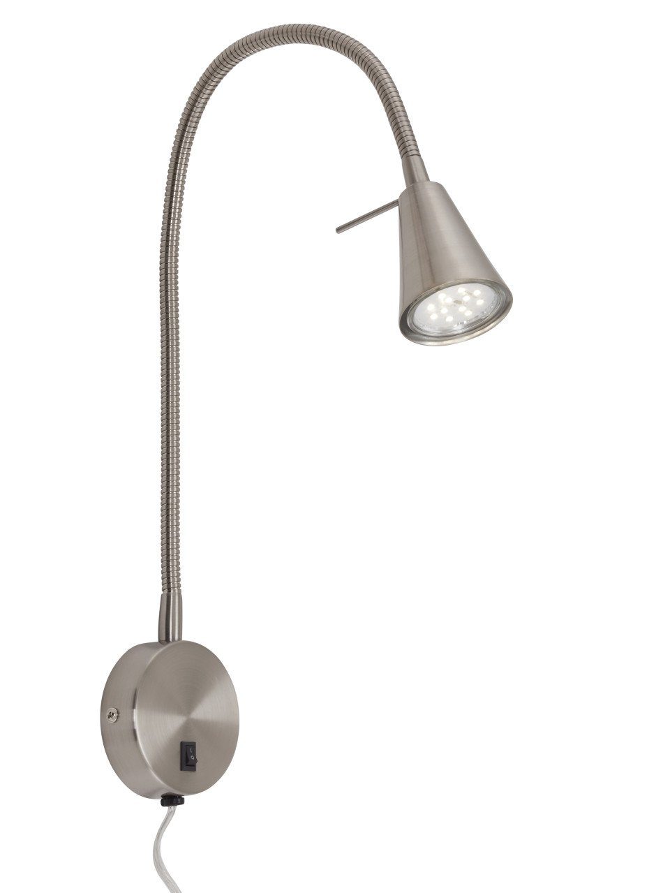 Briloner Leuchten Wandleuchte Briloner LED Wandleuchte Comfort Light GU10 nickel, Inkl. Leuchtmittel, Nicht dimmbar nicht Smart Home-fähig ohne Bewegungsmelder