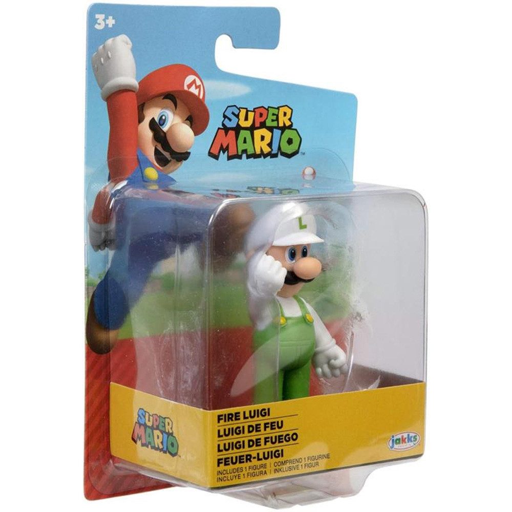 Super Mario Actionfigur Nintendo Super Mario Figur Wave 28 Fire Standing Luigi, 6,5 cm