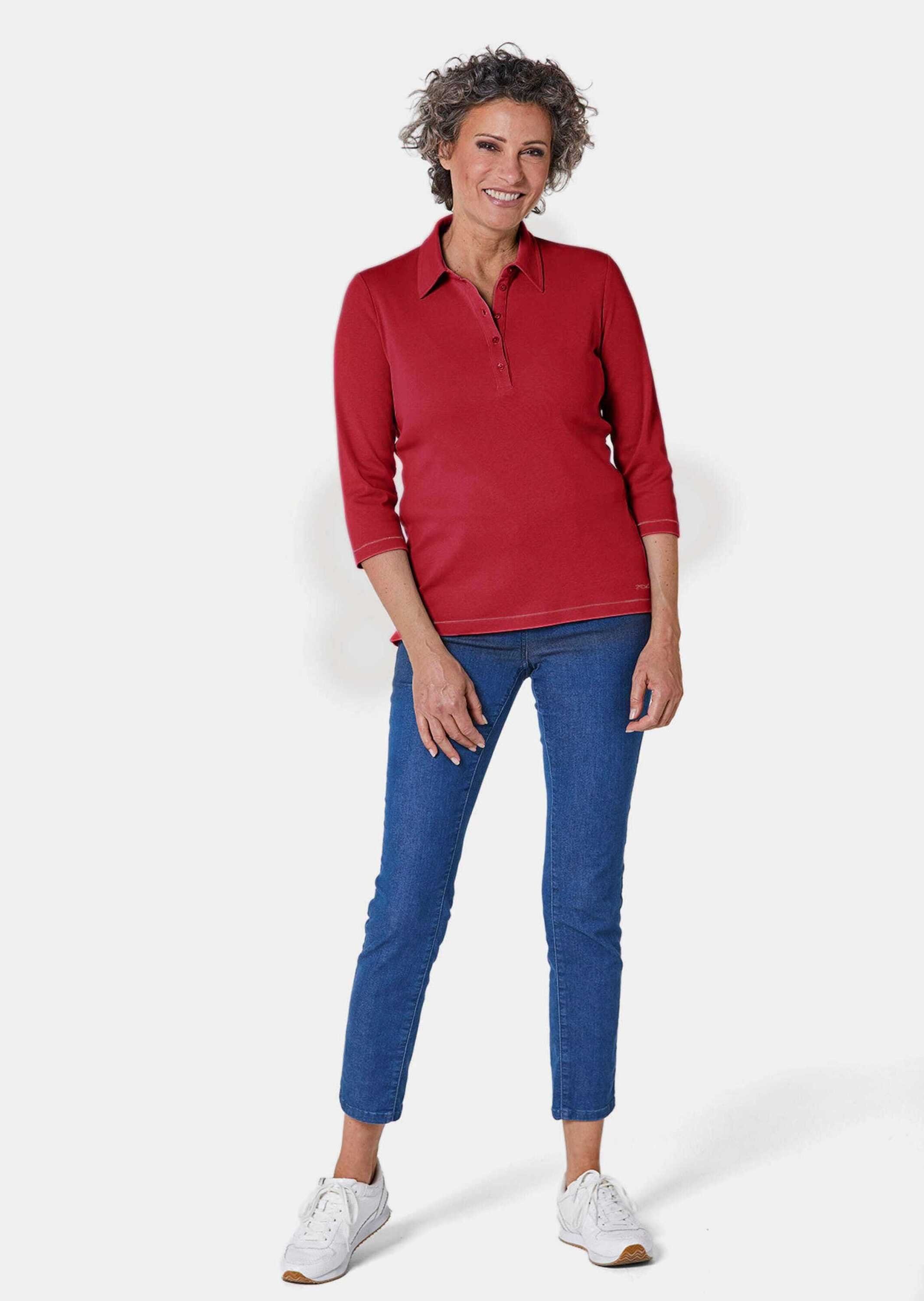 GOLDNER Poloshirt Basic-Poloshirt mit Stickerei aus günstig online kaufen