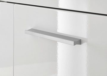 Furn.Design Standvitrine Crucero (Vitrinenschrank in weiß, 58 x 170 cm) Hochglanz