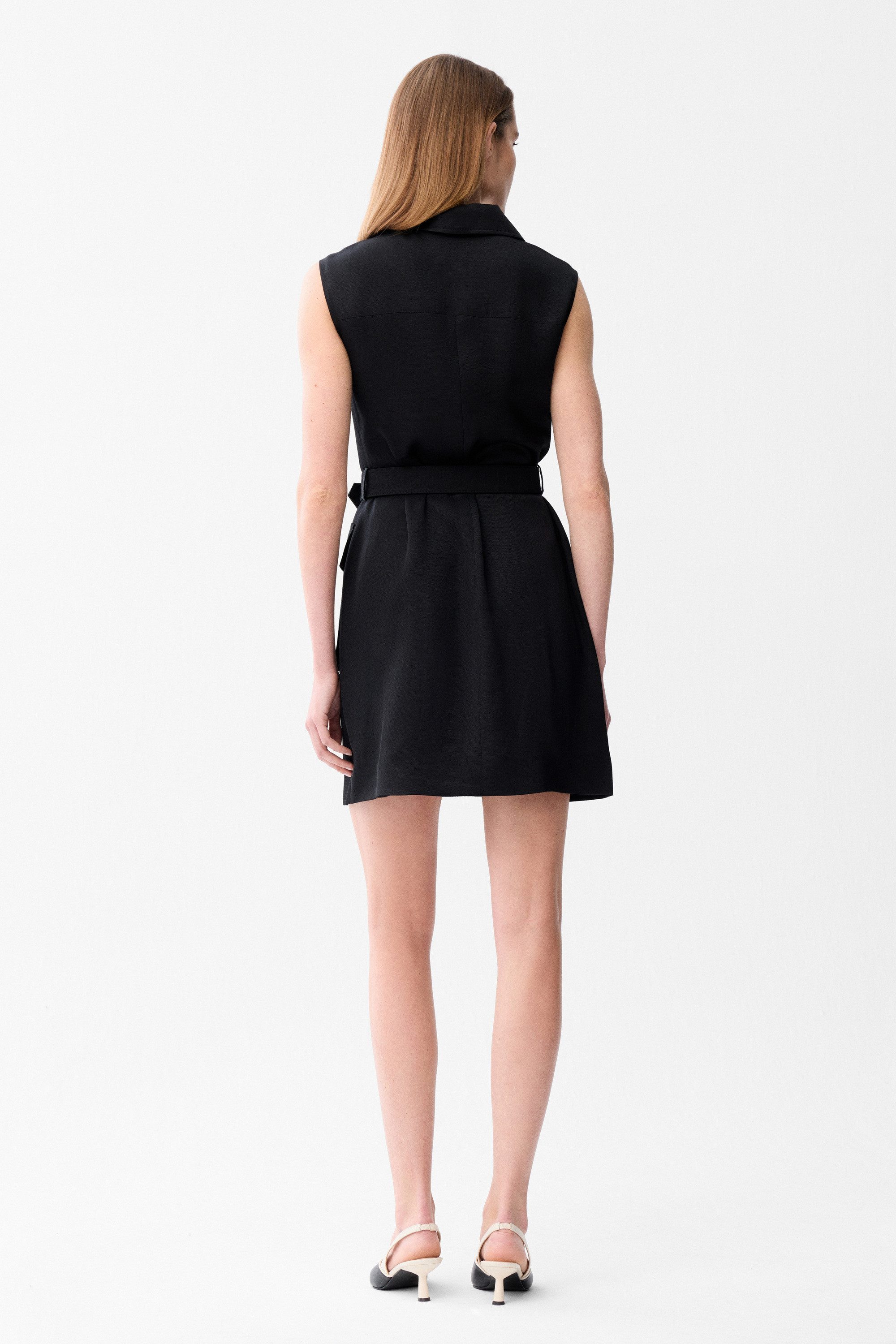 adL Hemdblusenkleid Kleid mit Gürtel und Taschendetail