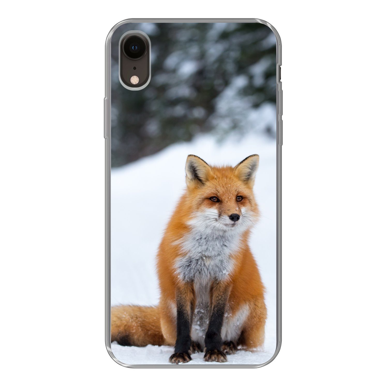 Handyhülle für Apple iPhone XR Fuchs - Schnee - Wald