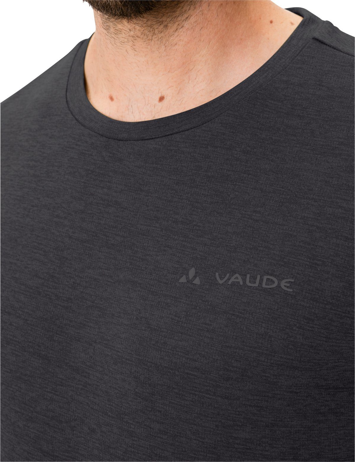 VAUDE T-Shirt Men's T-Shirt Knopf Essential black (1-tlg) Grüner