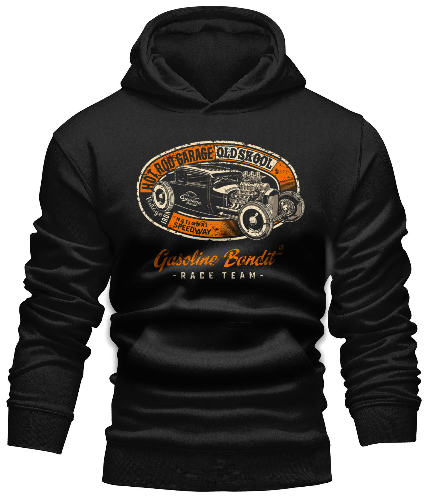 Kapuzensweatshirt Biker Racer Kapuzen-Hoodie: Hot Rod Garage Old Skool