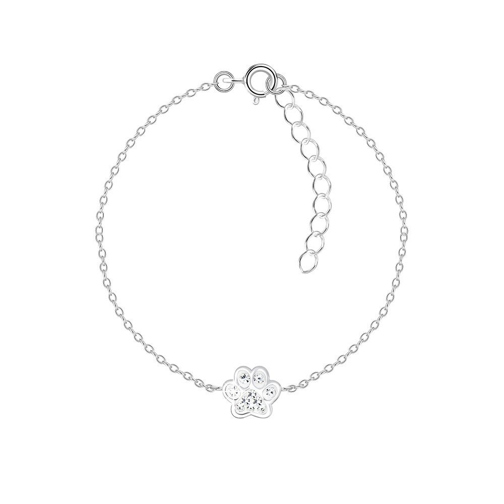 Silberarmband Armband Kinder: 925 Silber Armkette mit Pfote