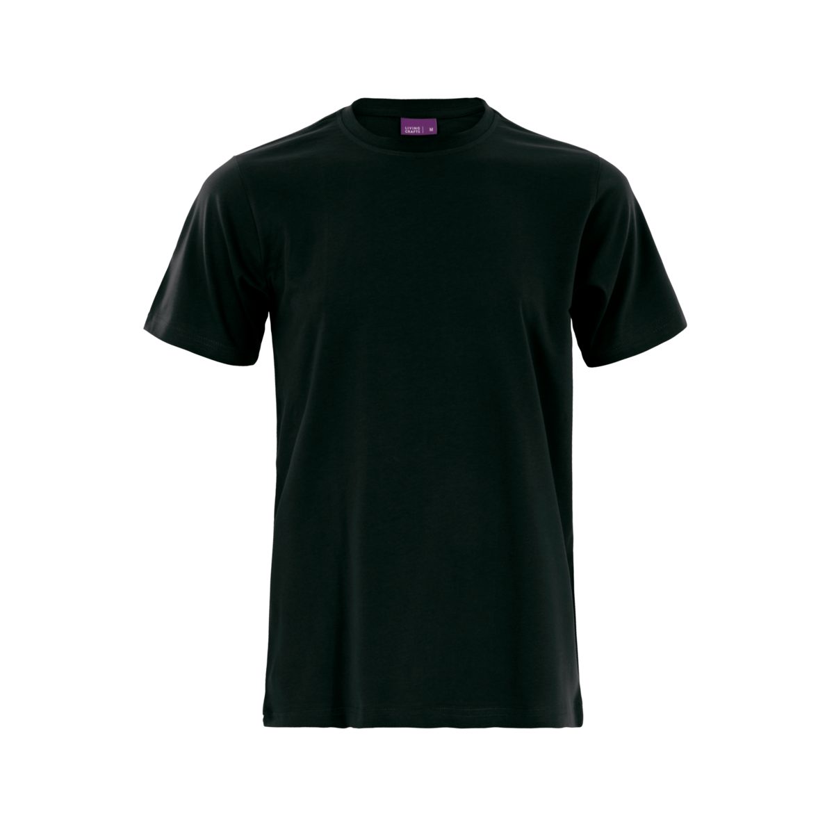 LIVING CRAFTS CLARK anschmiegsames Weiches, Single Jersey T-Shirt Black
