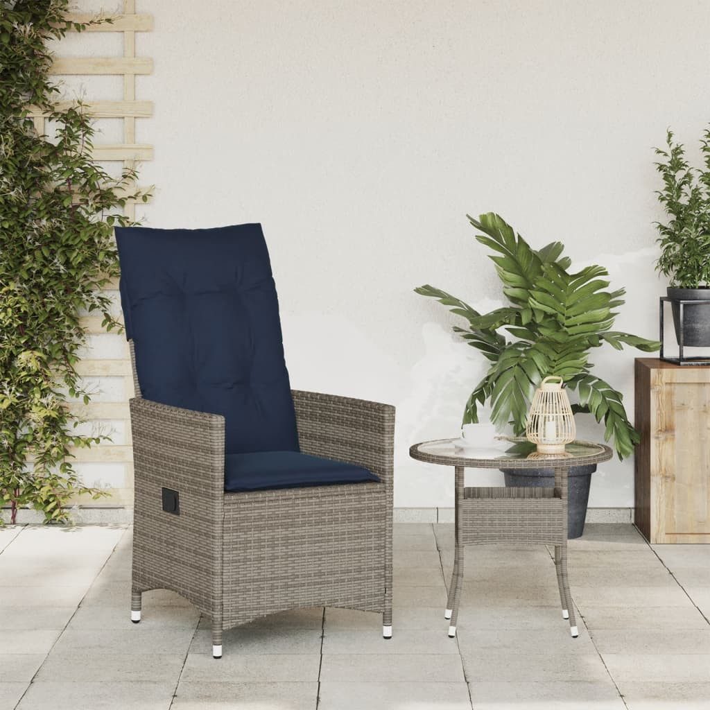 vidaXL Gartenstuhl Gartensessel Verstellbar mit Kissen günstig online kaufen
