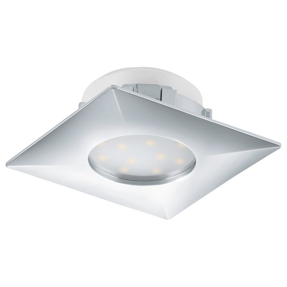 500lm, chrom, Einbauleuchte eckig, LED Einbauleuchte LED fest enthalten: keine verbaut, Einbaustrahler, click-licht warmweiss, Leuchtmittel Angabe, Einbauleuchte, 78x78mm, LED, starr, Ja,