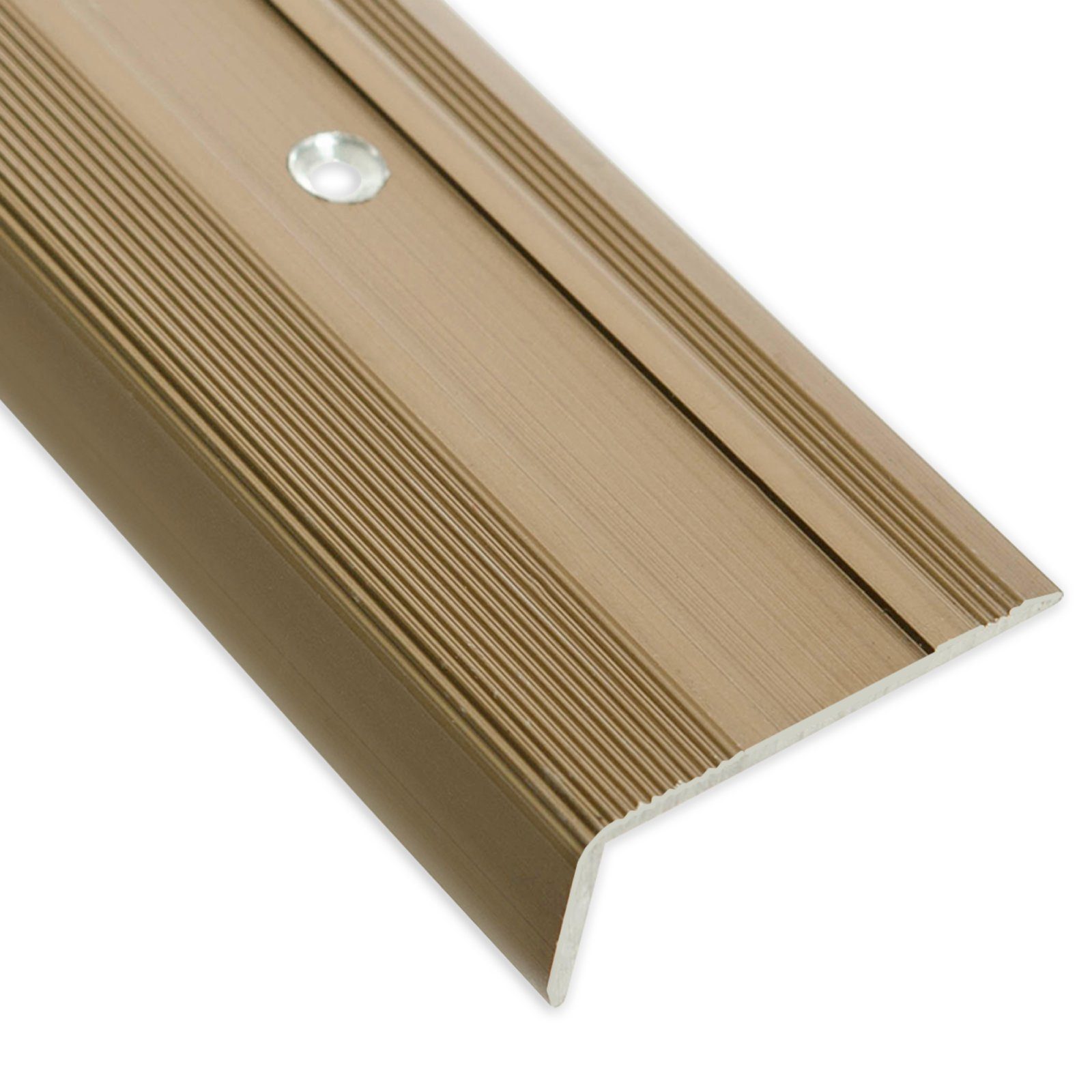 Floordirekt Treppenkantenprofil Glory Bronze hell, 3 Größen, Stufenkantenprofil, L-Form