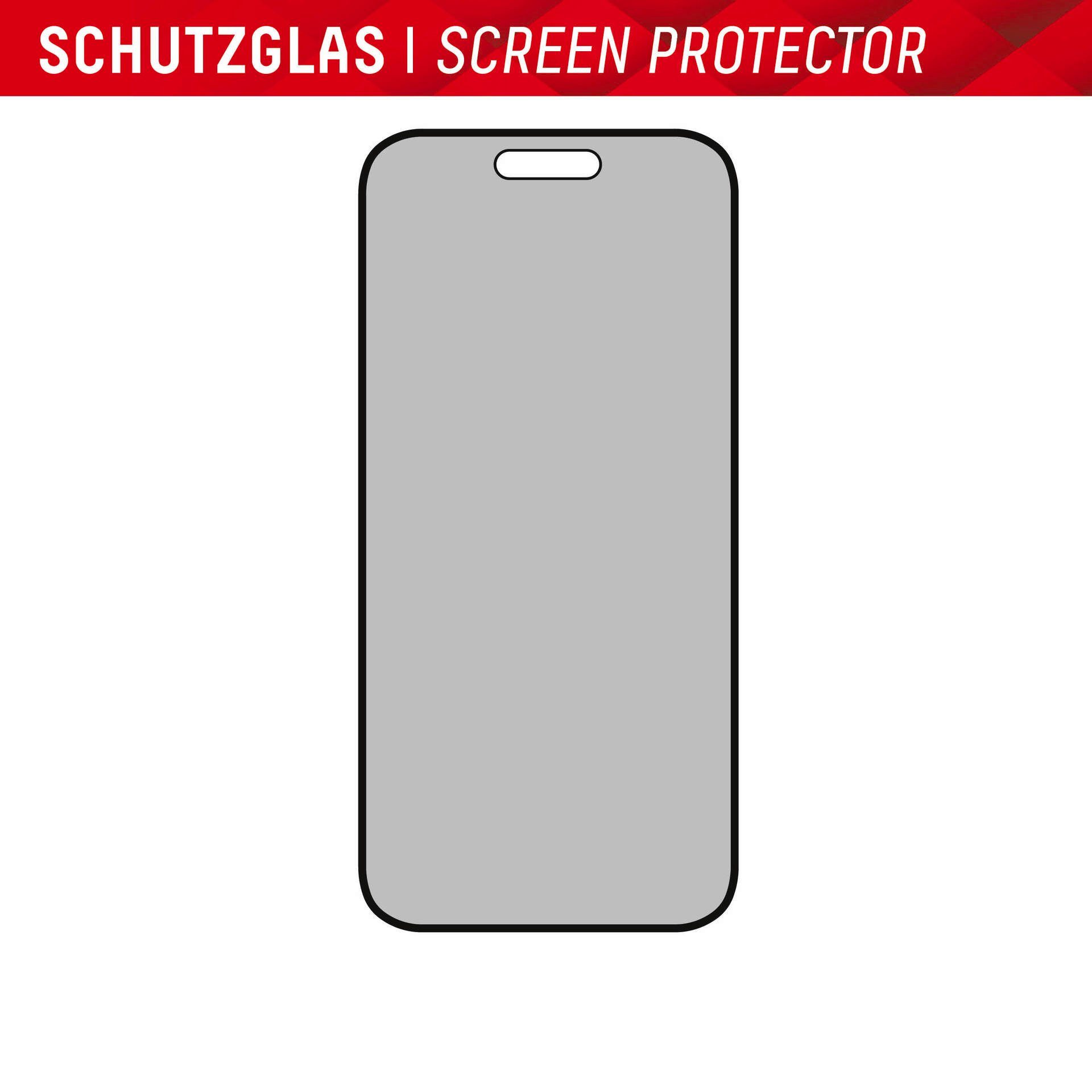 Displex Displayschutzglas Privacy Glass für Apple iPhone 15 Plus, Apple iPhone 15 Pro Max, Blickschutz Displayschutzfolie Displayschutz kratzer-resistent 10H