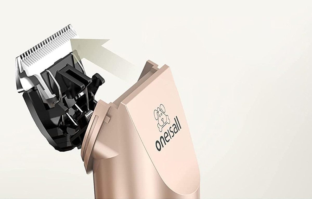 Oneisall Haar- und Bartschneider Oneisall P2 Tierhaartrimmer Set Gold – Schermaschine + Zubehör