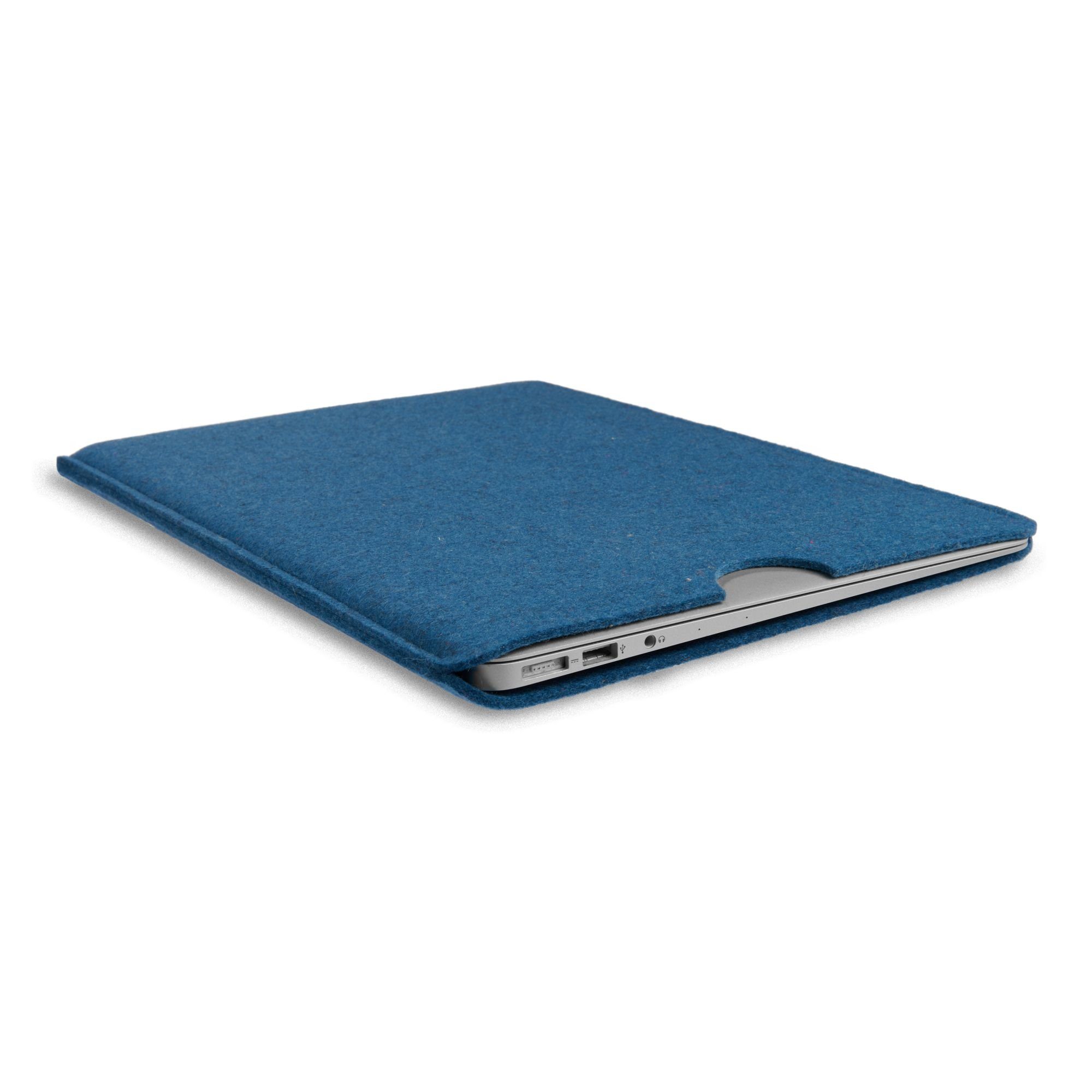 Pro Filz MacBook Germany Tasche in Handmade Etui, Blau Hülle Made Laptoptasche 14" Zoll für CoverKingz 100% Apple Case Schurwolle,