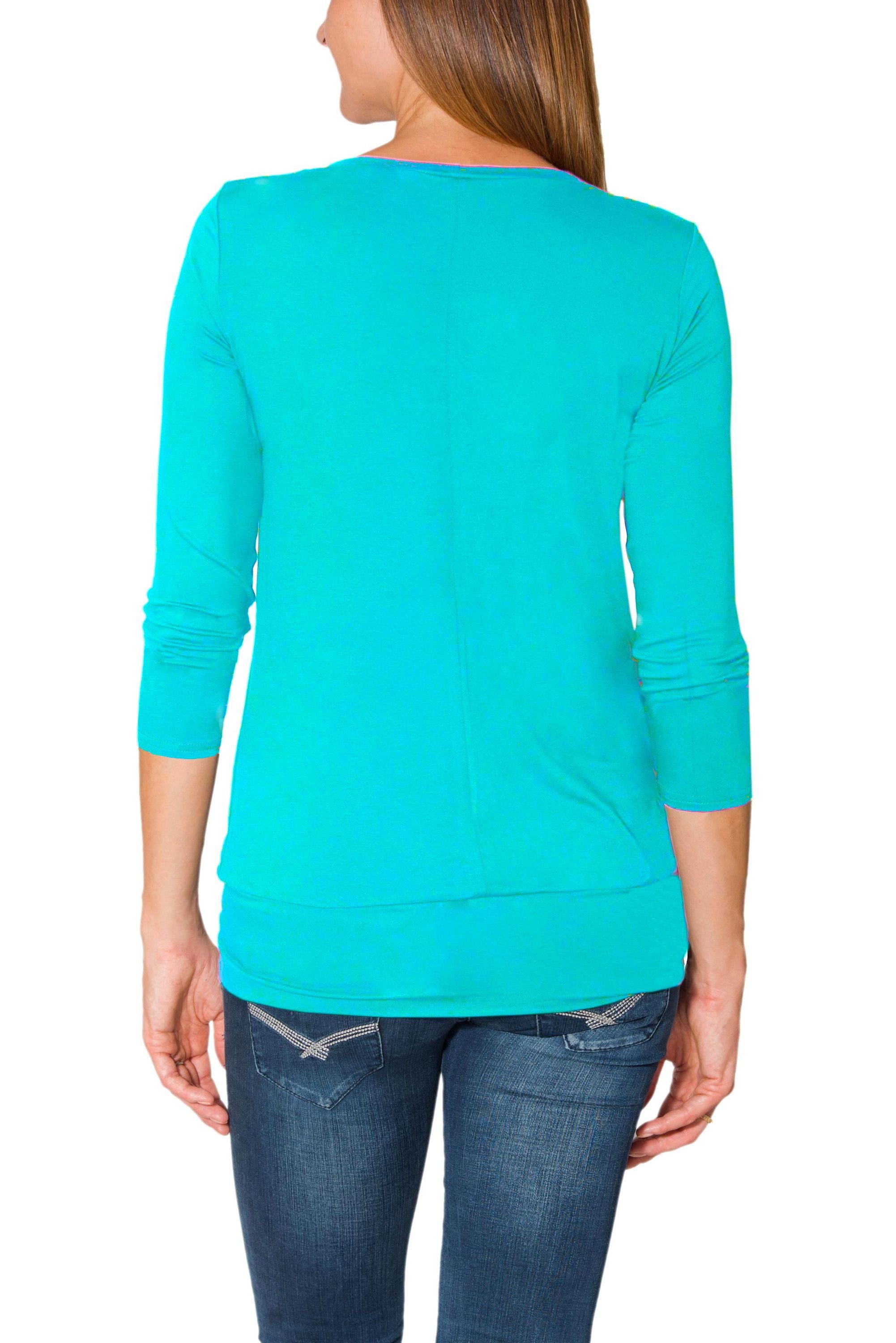 Alkato Longshirt Alkato Damen Shirt 3/4 Arm Longshirt Top