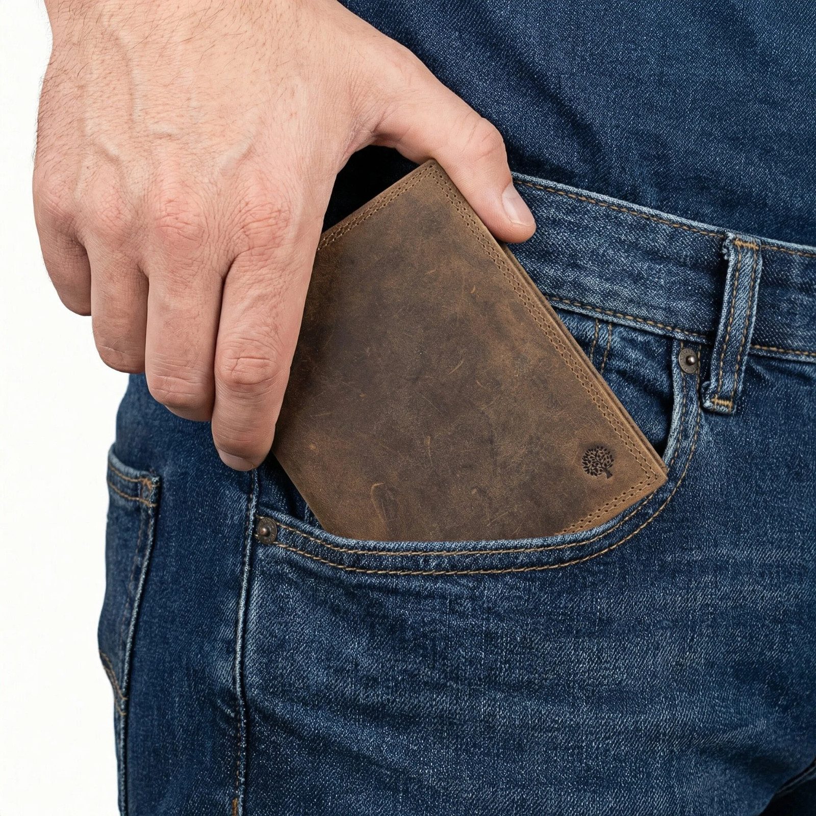 Frentree Geldbörse Herren Echtleder mit Münzfach und RFID Schutz, 13 Karten günstig online kaufen