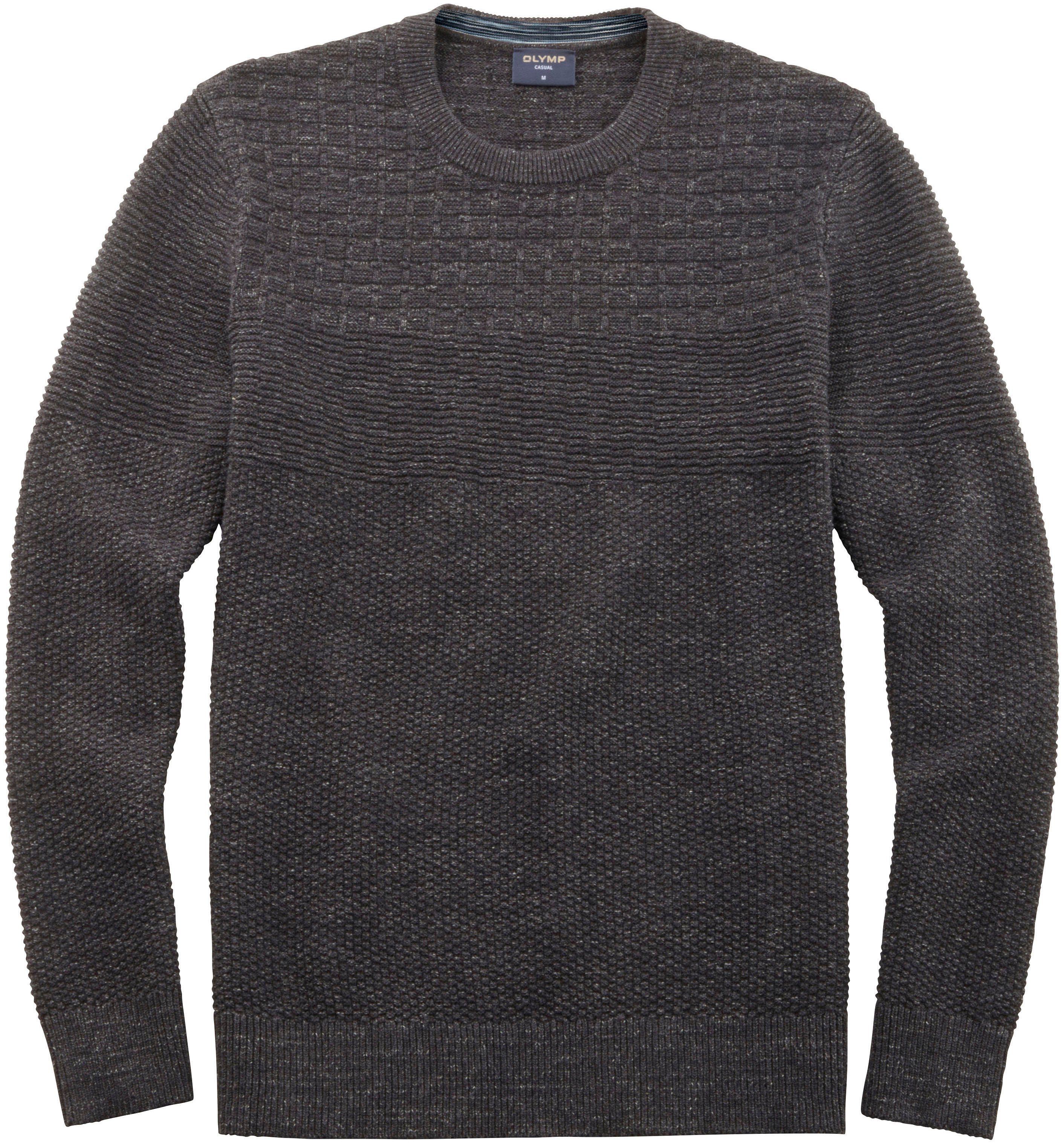 OLYMP Strickpullover Regular fit anthrazit