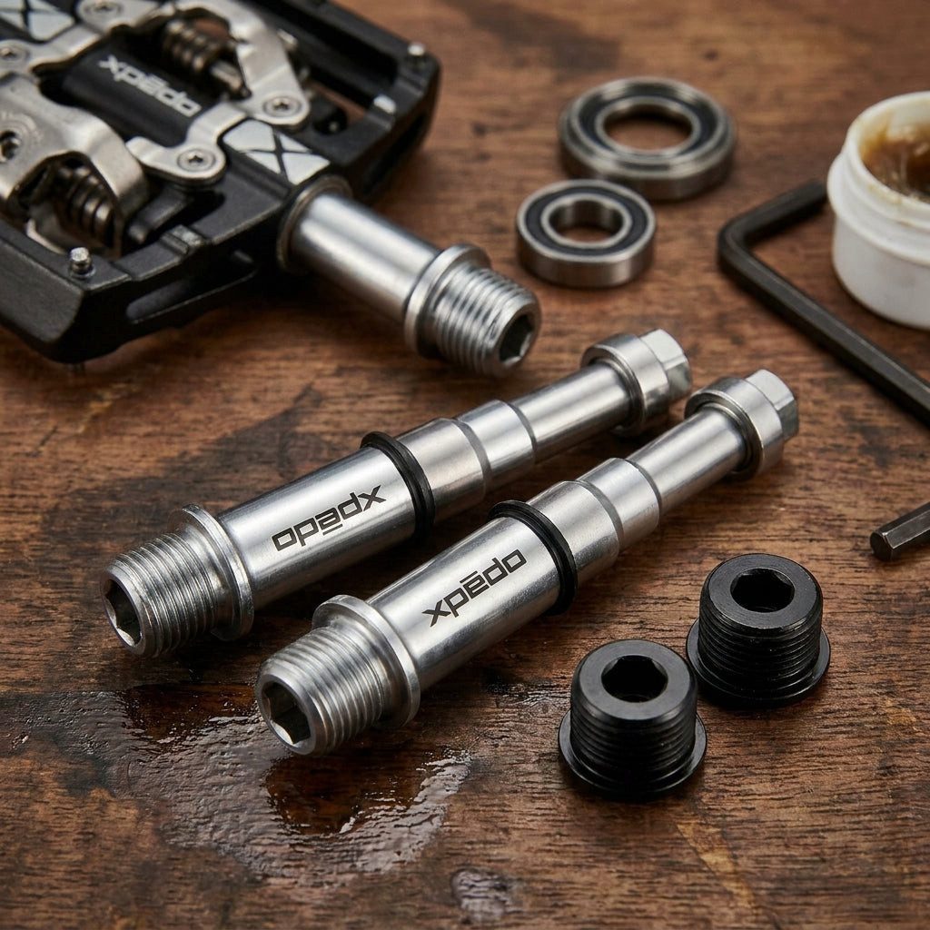 Xpedo Fahrradpedale Xpedo Rebuilt Kit für MTB XMF-3C 2 Kappen 2 CroMo-Achsen