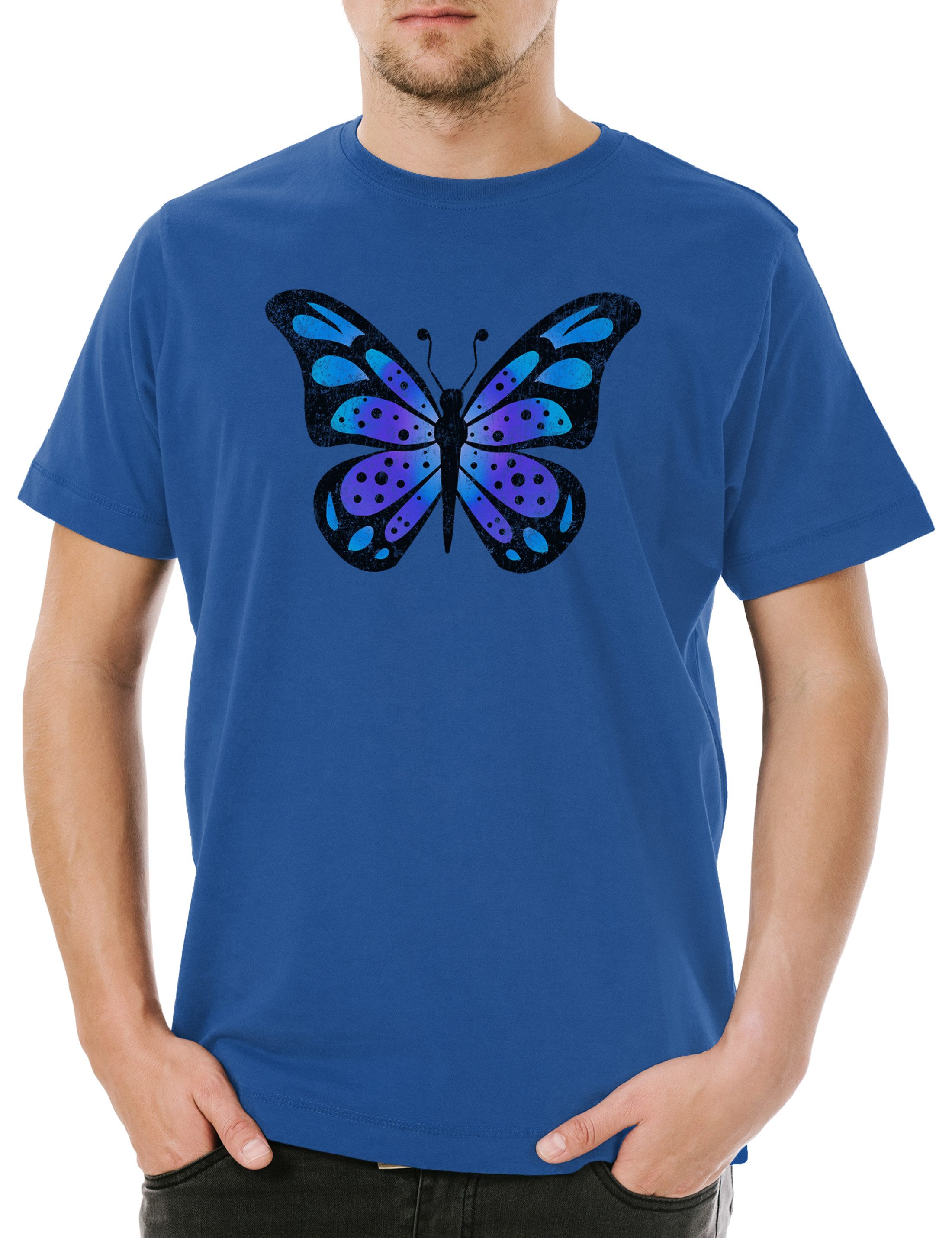 Print-Shirt Butterfly I Herren T-Shirt Schmetterling Tattoo Art Entomologie