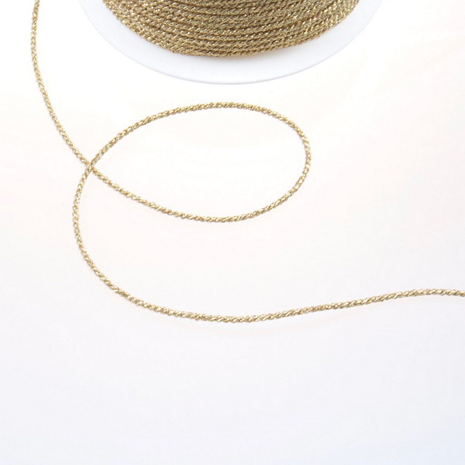 Deko AS Kordel Acetatkordel gold - 2 mm Breite auf 100 m Rolle - 211001 200-R 002