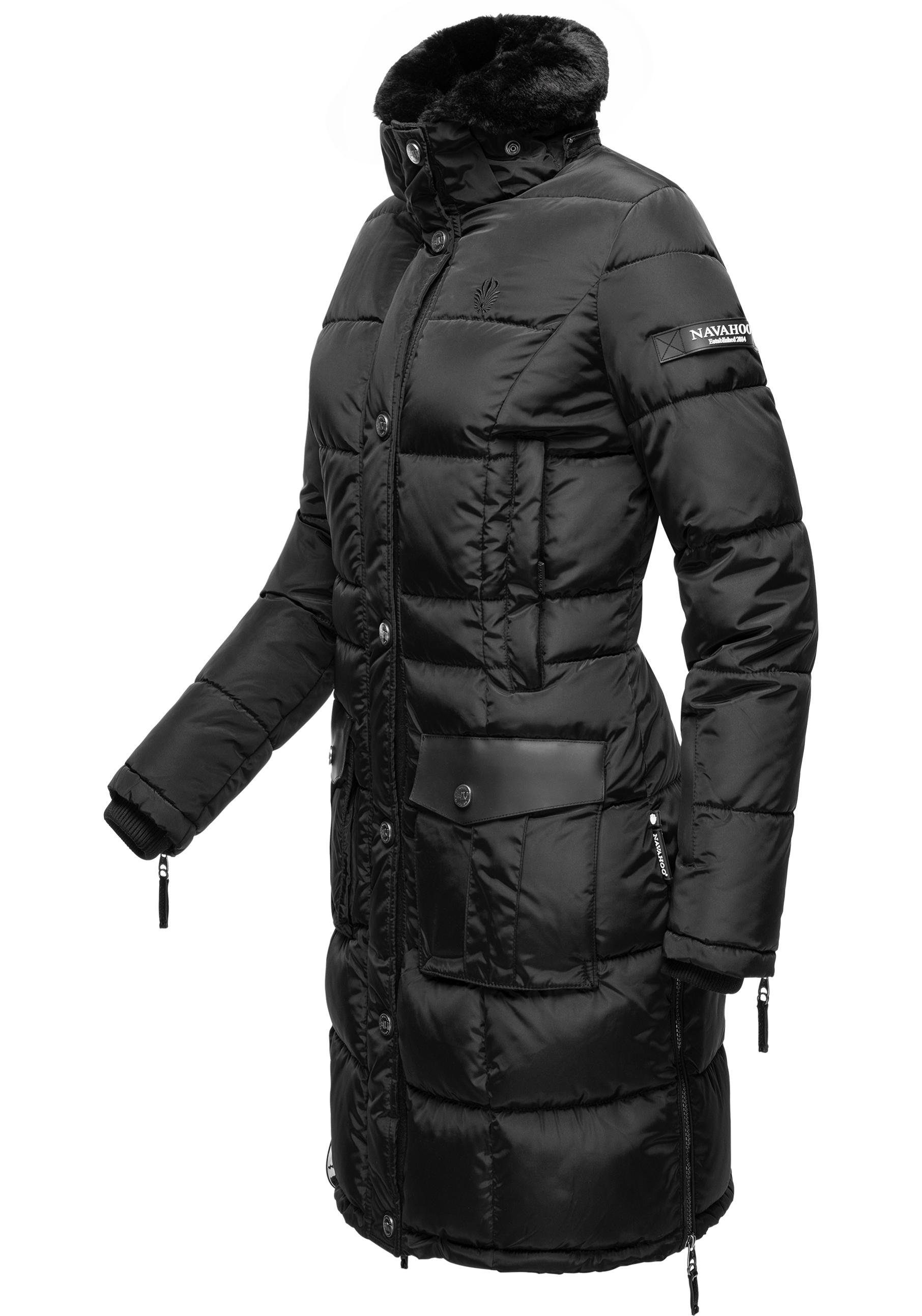 Navahoo Steppmantel "Sinja" stylischer Winter Parka mit edlem Fellimitat günstig online kaufen