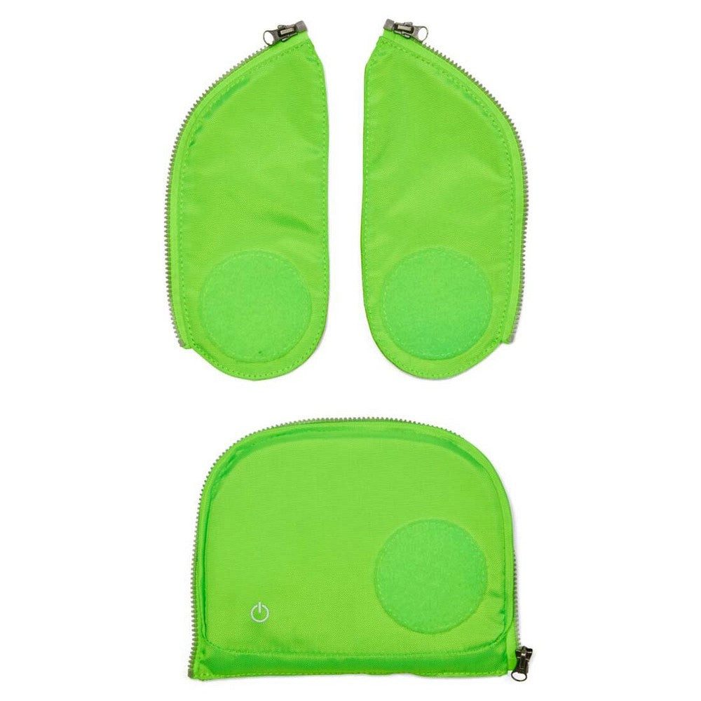 ergobag Ранцы Zubehör Pack/Cubo/Cubo Light - Seitentaschen Zip-Set 3tlg. (grün)