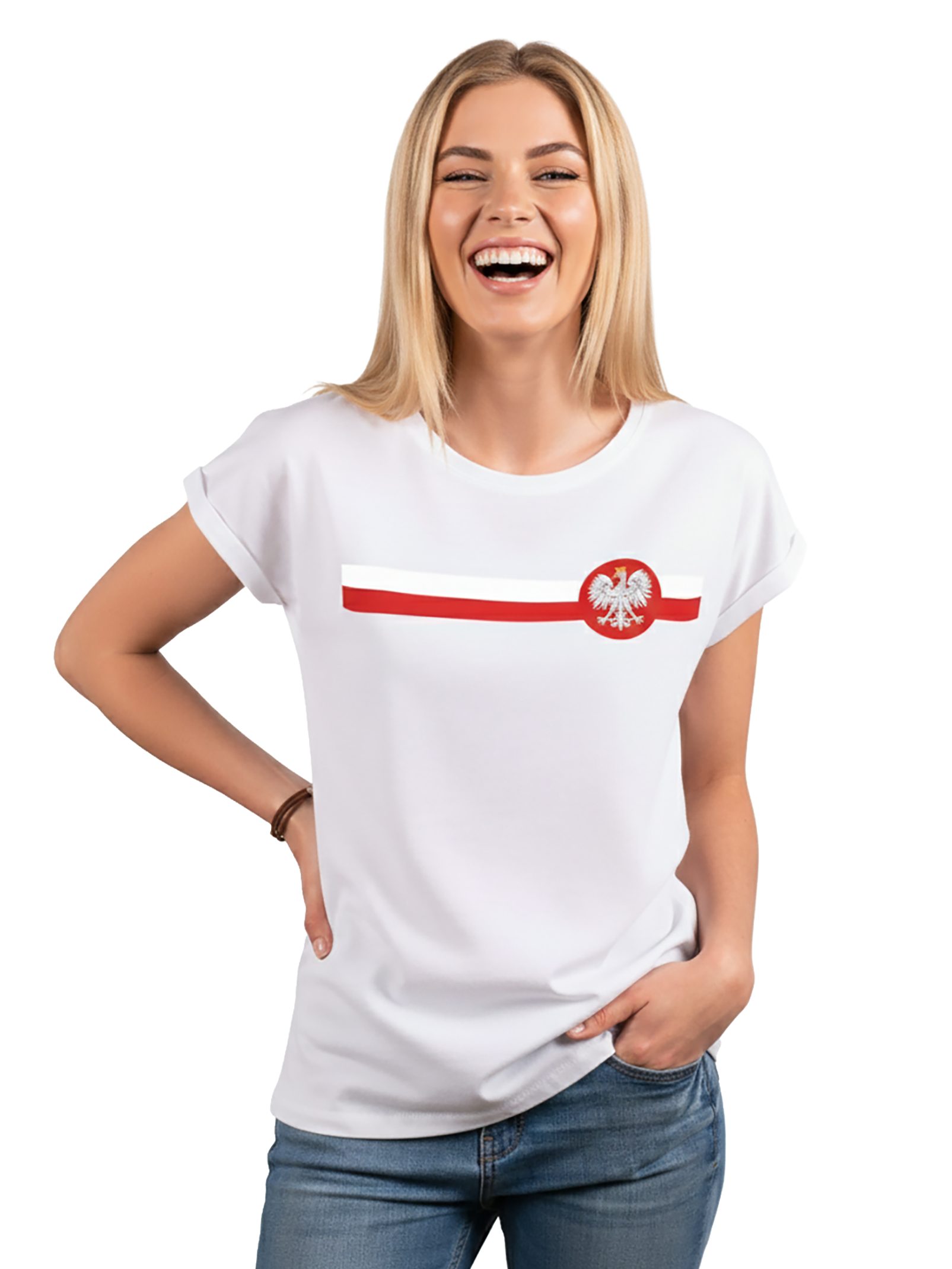 MAKAYA Kapuzenshirt mit Polenflagge Damen Trikot Polnische Fahne Polen Adler Polska (Schwarz, Weiß, Blau, 34, 36, 38, 40, 42, 44, 46, 48, 50) große Größen