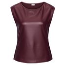 LASCANA Rundhalsshirt aus Lederimitat, Partytop