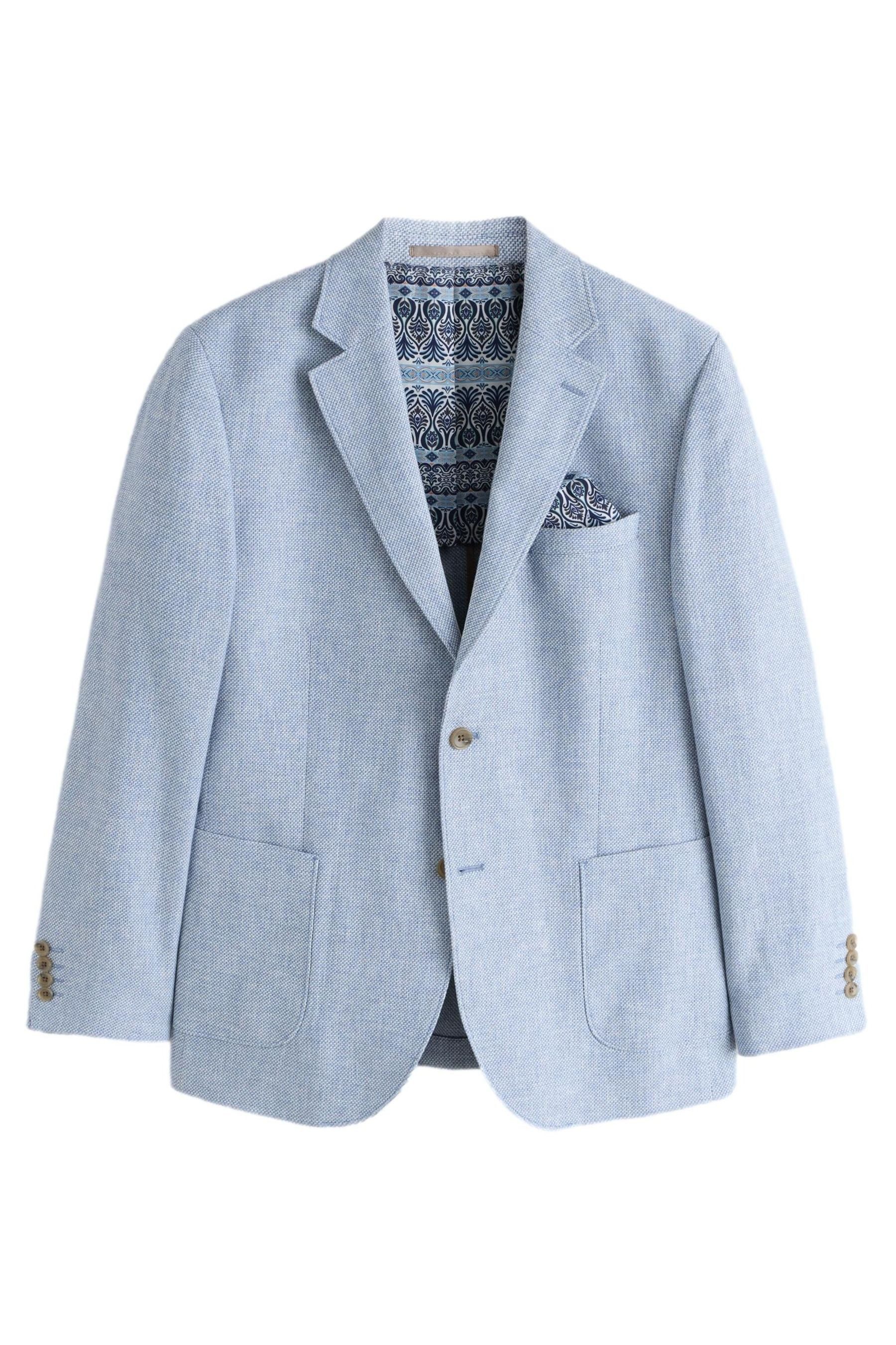 Next Jackenblazer Strukturiertes Slim Fit Sakko aus Leinengemisch (1-tlg)