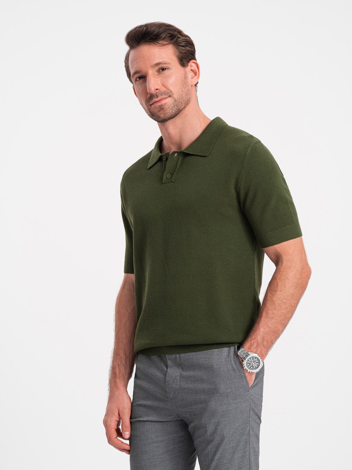 OMBRE Poloshirt Poloshirt aus Strukturstrick für günstig online kaufen