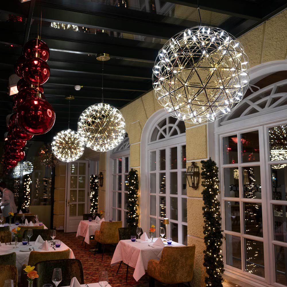 s.luce Pendelleuchte LED Hängeleuchte Atom Dimmbar Chrom, Warmweiß günstig online kaufen