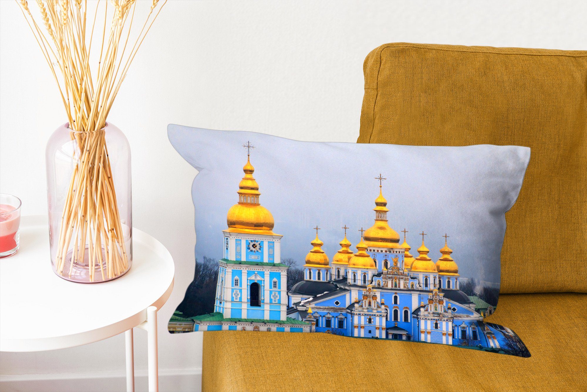 Kiew - MuchoWow Dekoration, Dekokissen Zierkissen, Füllung, Kloster, Dekokissen Wohzimmer Schlafzimmer mit