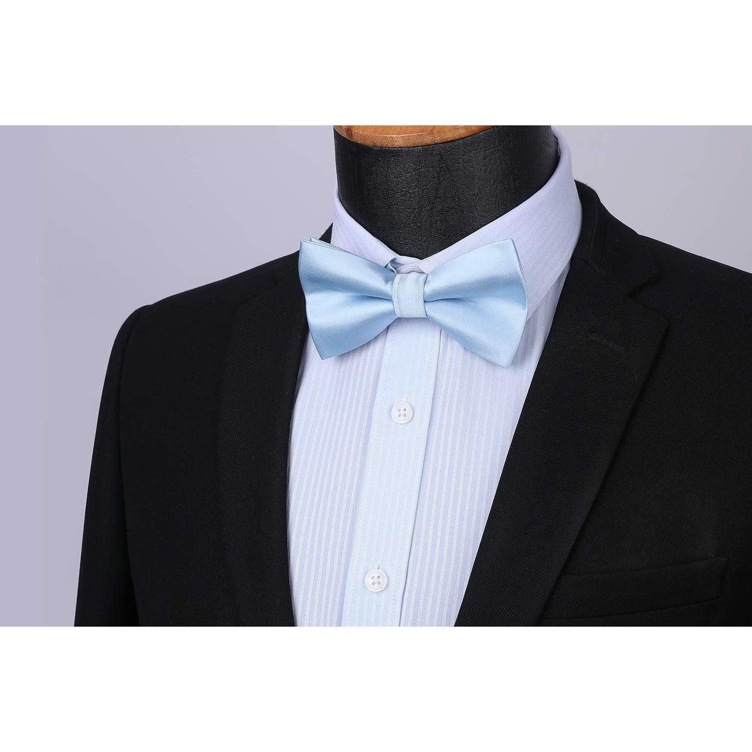 LuxusKollektion Fliege Fliege Herren Schleife Paisley Hochzeit Anzug Smoking Hellblau