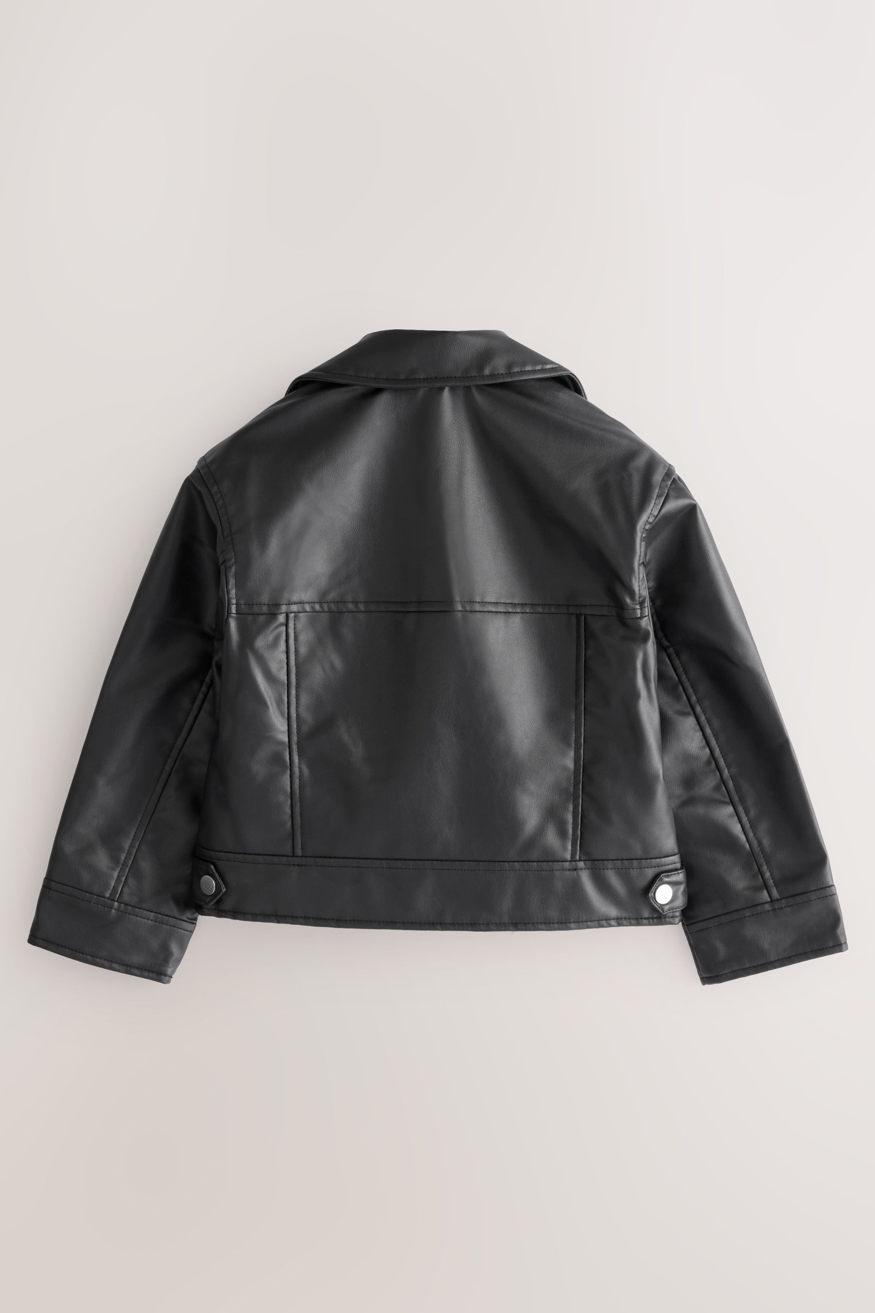 Next Lederimitatjacke Bikerjacke aus Polyurethan (1-St)