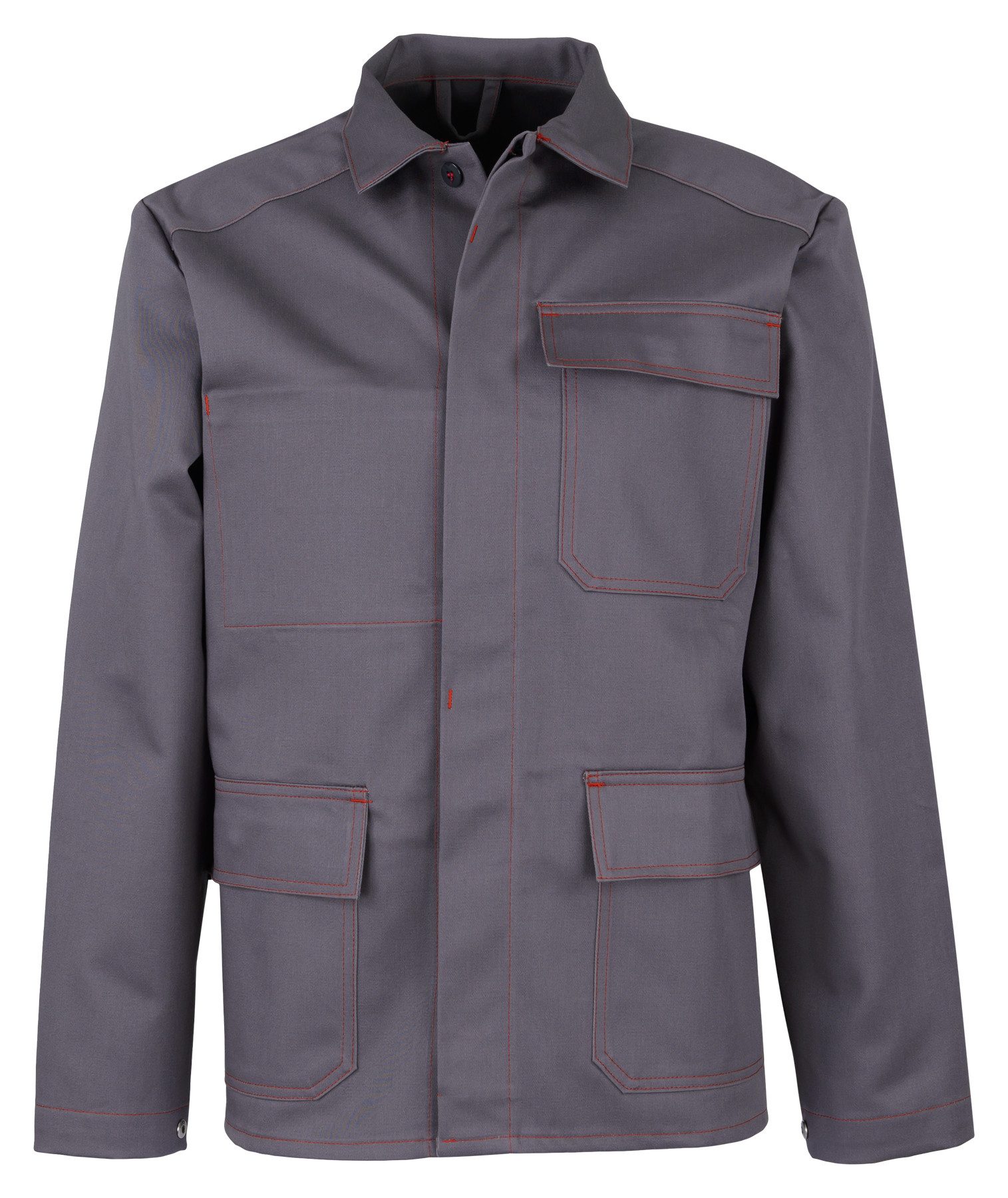 BEB Arbeitsjacke beb HANDWERK Herren Schweißerschutzjacke Baumwolle 350 Grau