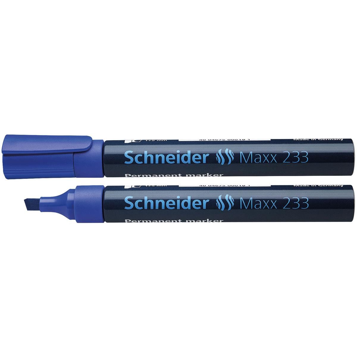 SCHNEIDER Permanentmarker Schneider Permanentmarker 233 123303 1-5mm Keilspitze blau