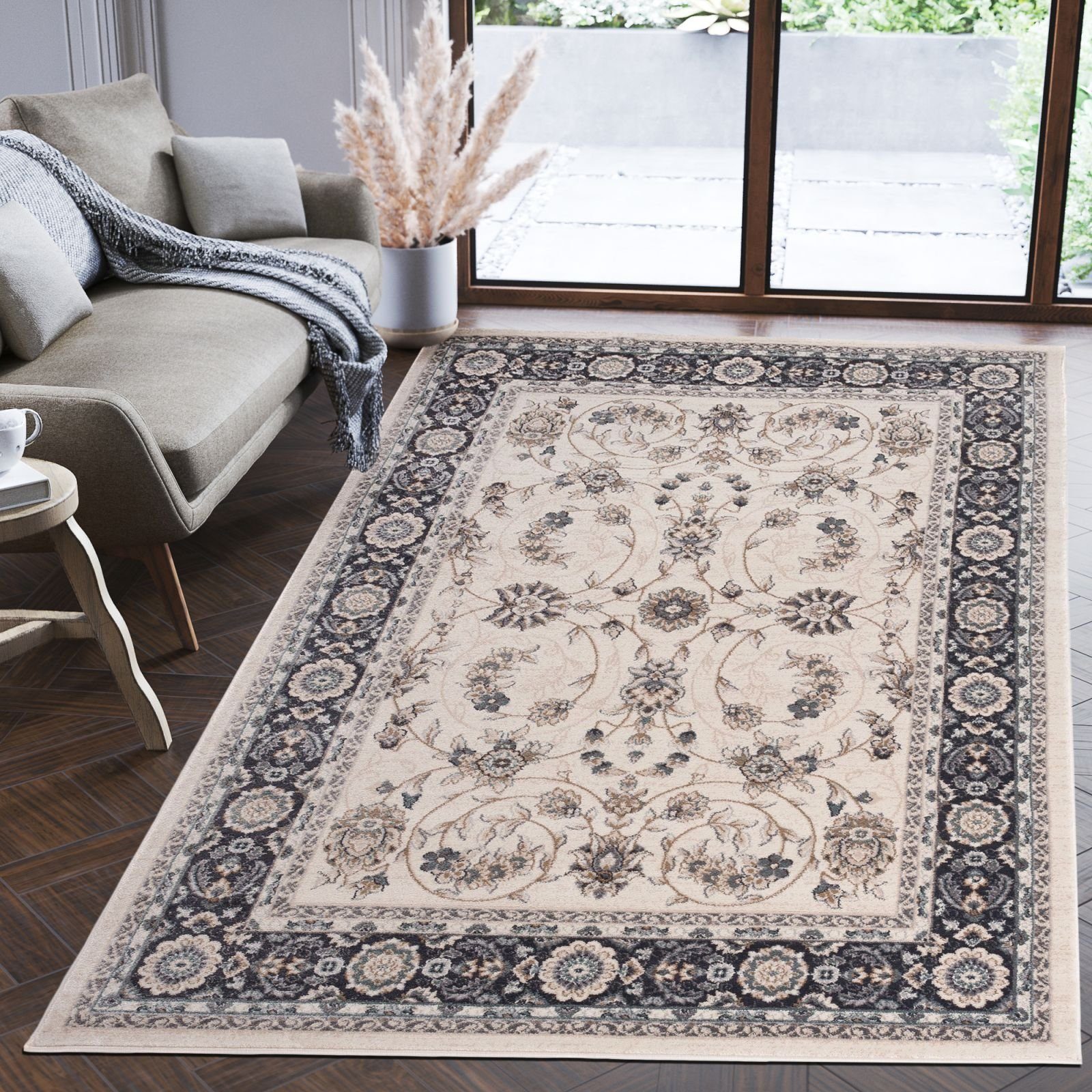 Orientteppich Oriente Teppich - Traditioneller Teppich Orient Beige Grau, Mazovia, 60 x 100 cm, Geeignet für Fußbodenheizung, Pflegeleicht, Wohnzimmerteppich | Alle Teppiche