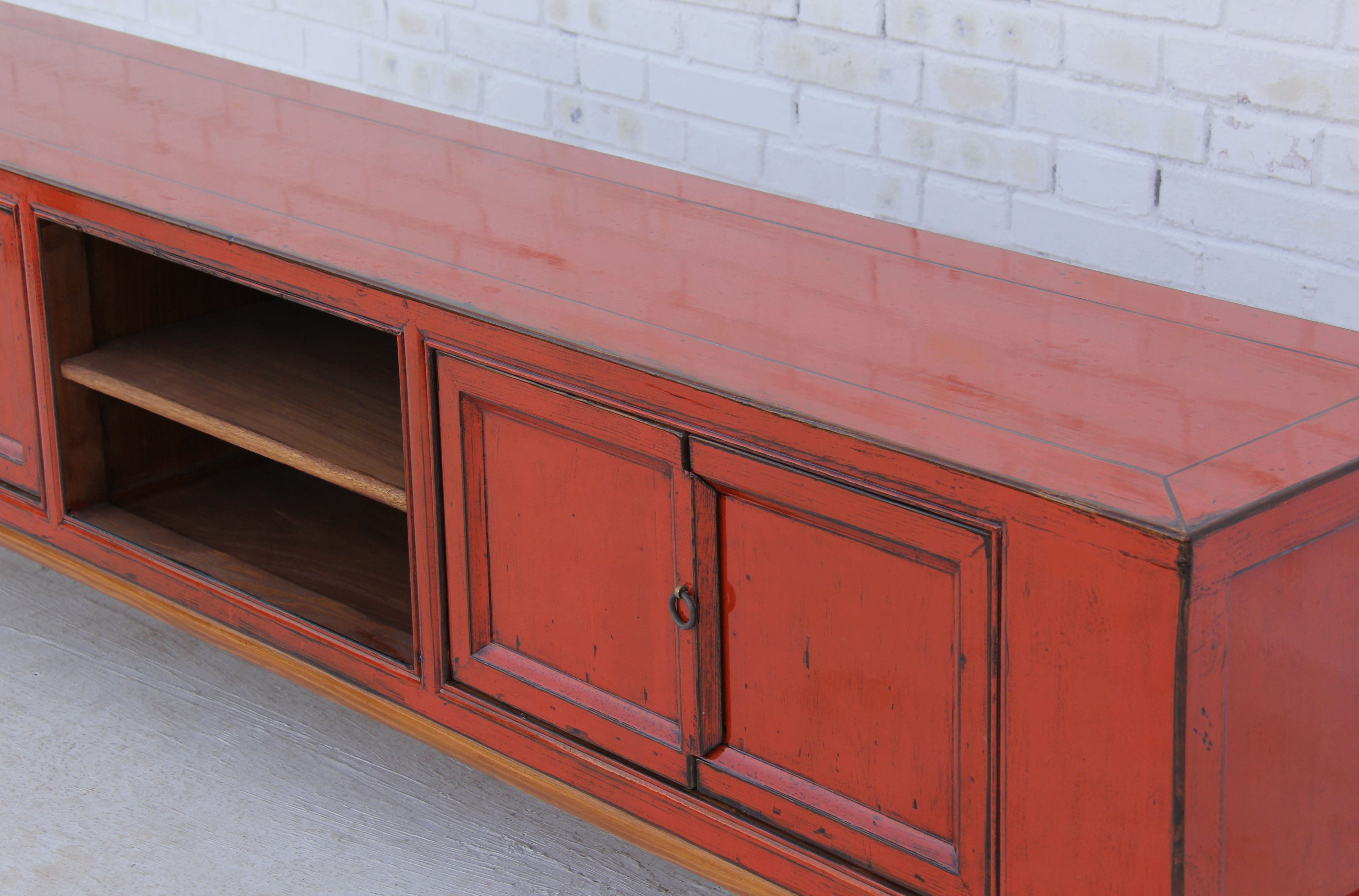 Luxury-Park-Direct Kommode TV Sideboard Rot Longboard 200cm