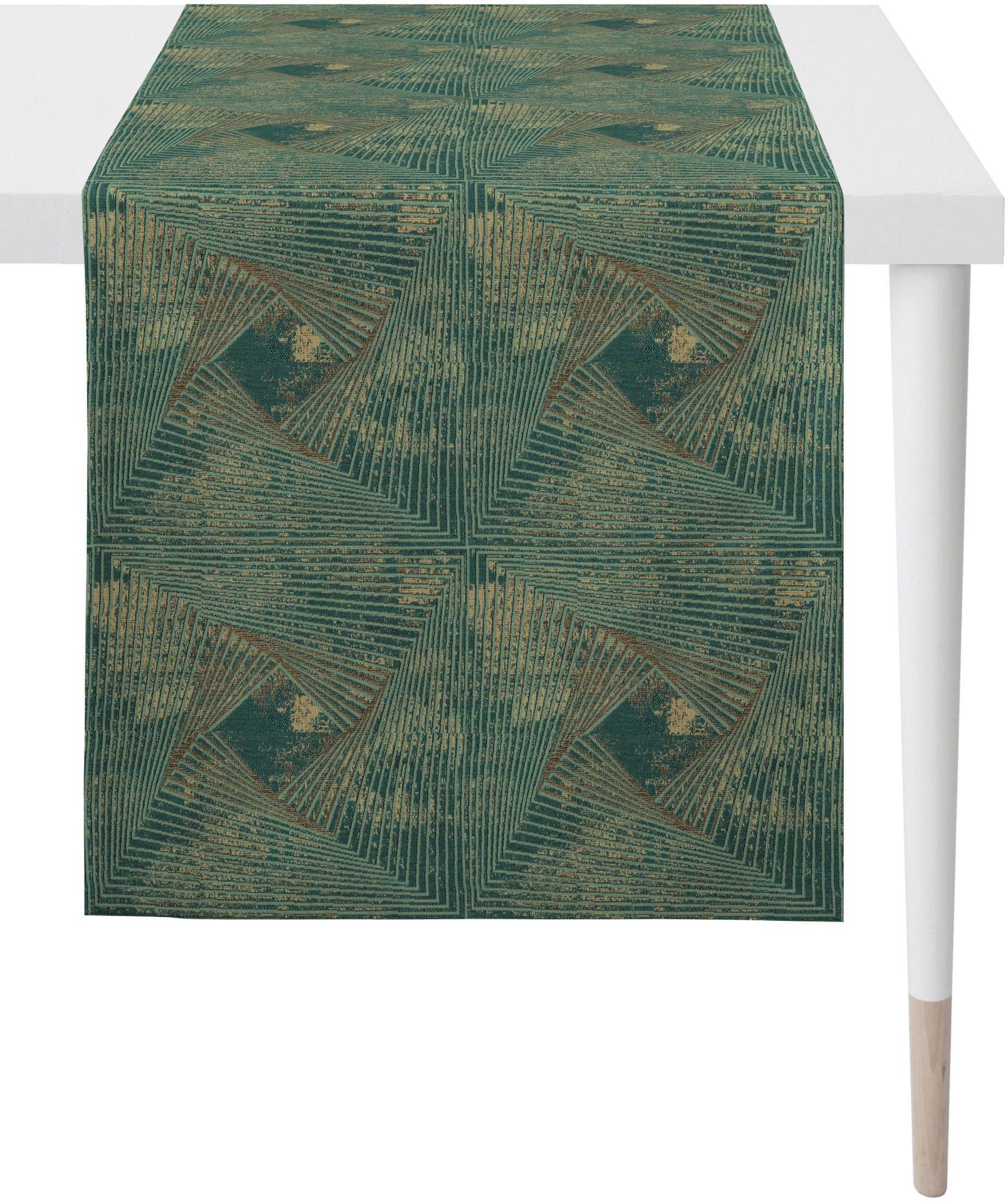 Style, Jacquard smaragd/beige APELT Loft Fleckschutz Tischläufer (1-tlg), 1307