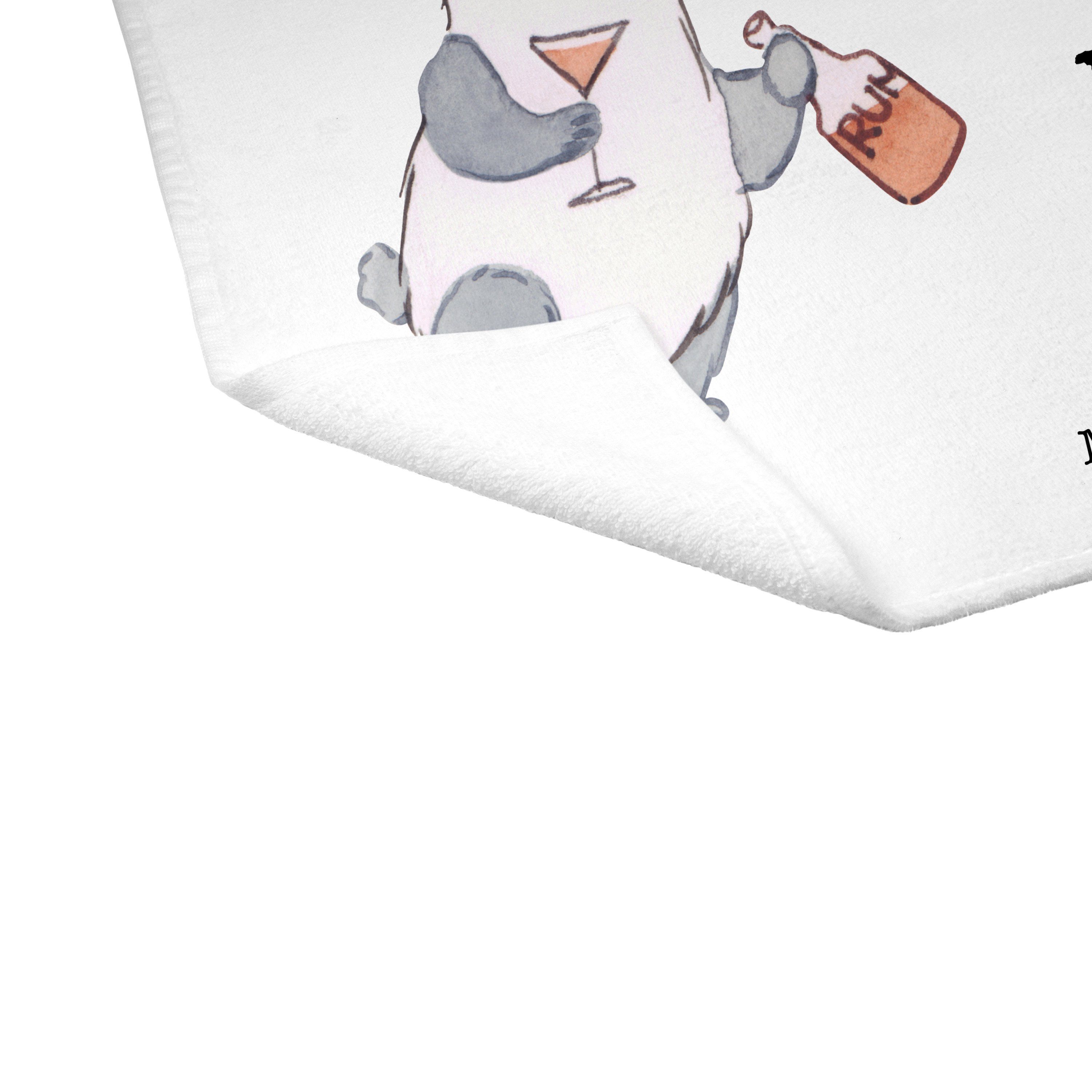 Mr. & Mrs. (1-St) Weiß - Handtuch aus Panda - Kneipenwirt Leidenschaft Reisehandtuch, Gastwi, Geschenk