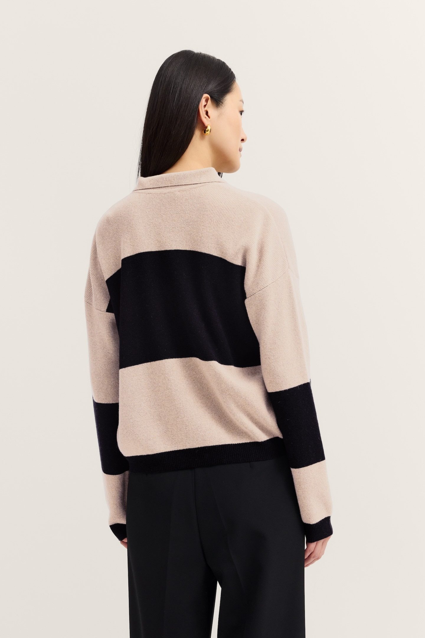 bugatti Polokragenpullover gestreift aus einem Kaschmir-Mix günstig online kaufen