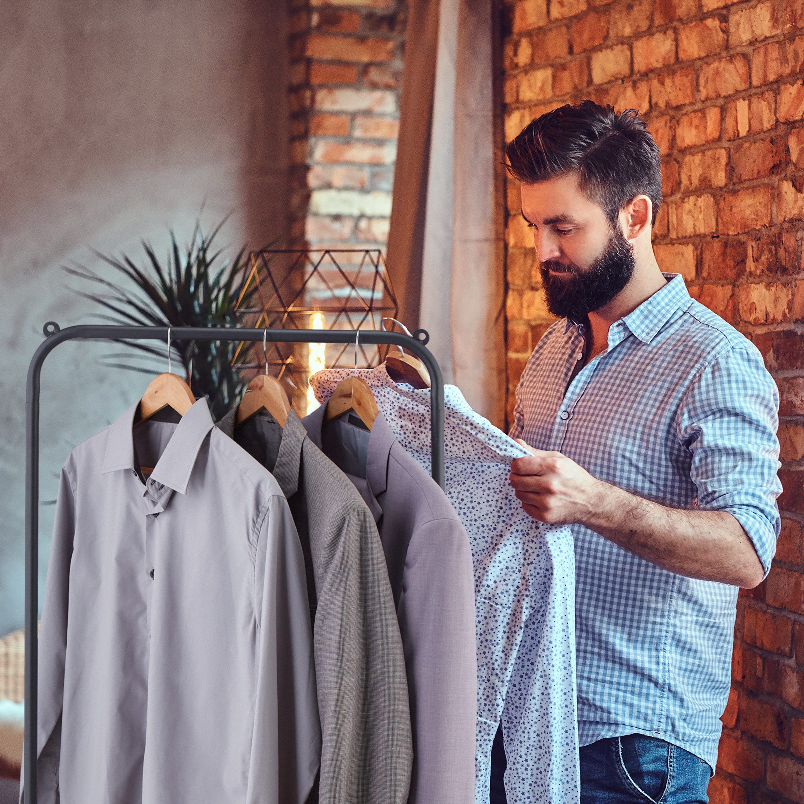 relaxdays Garderobenständer Metall Kleiderständer mit Ablage, weiß