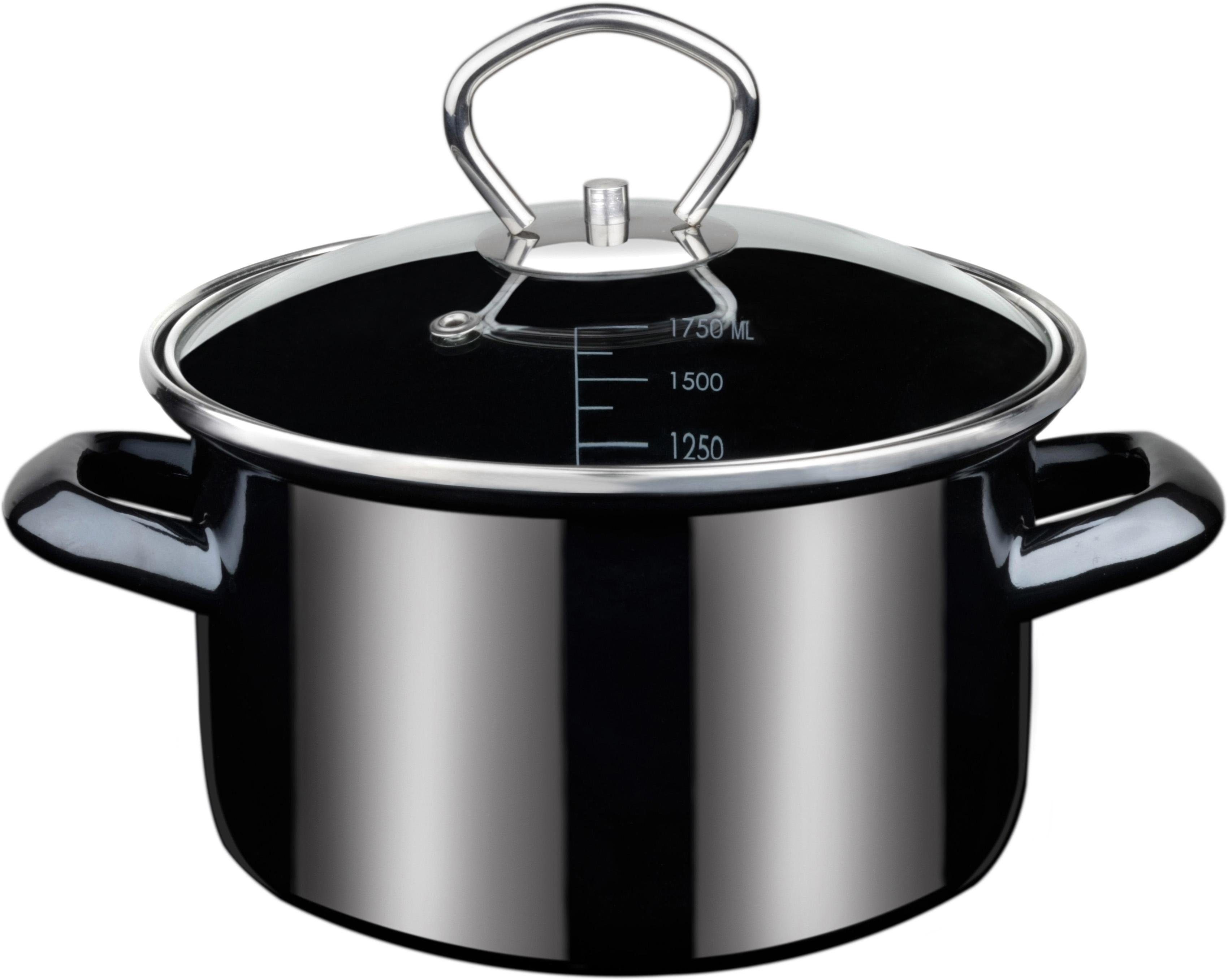 GSW Bratentopf Profi-Black-Star, Stahl-Emaille (1-tlg), Induktion