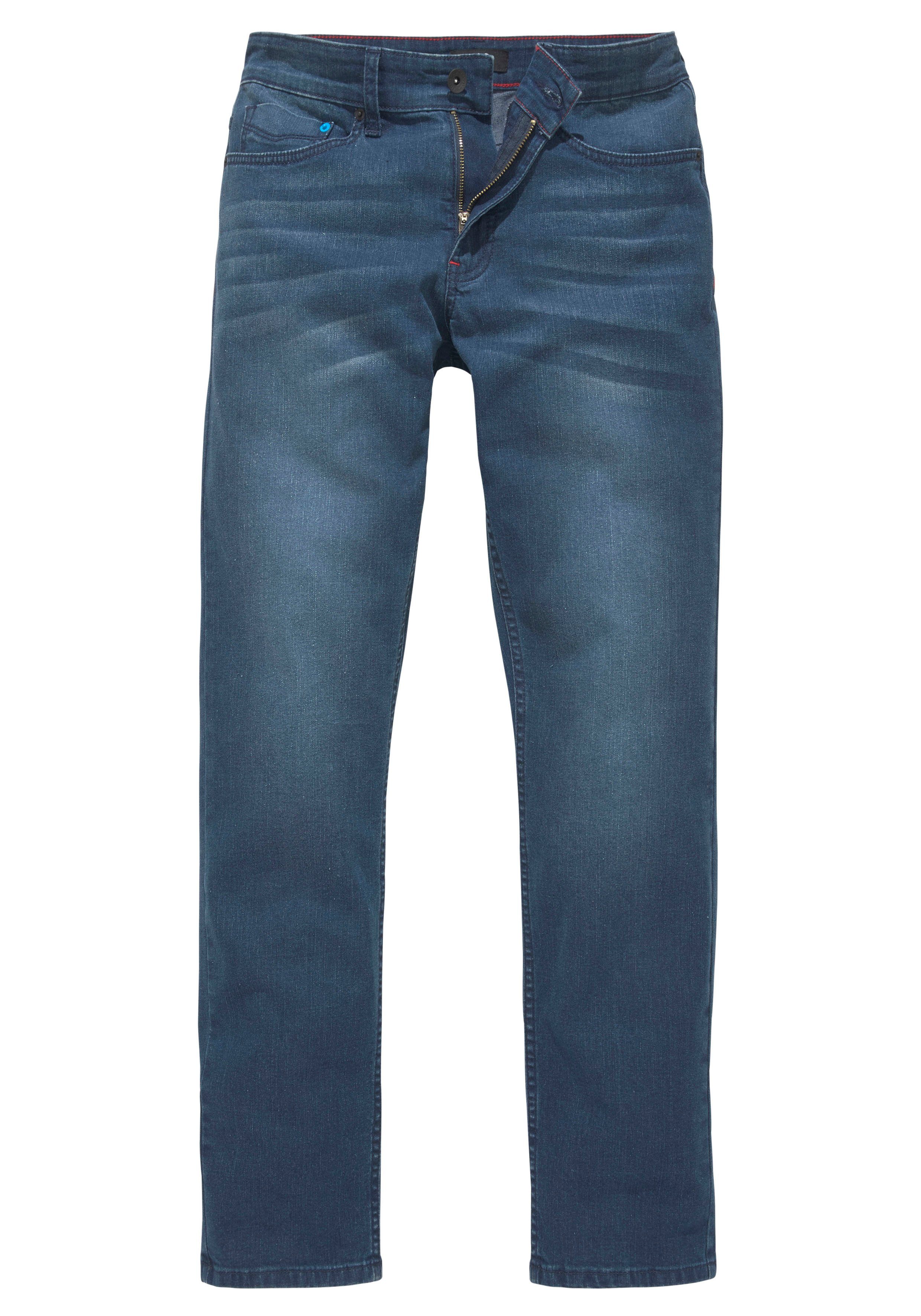 H.I.S Slim-fit-Jeans FLUSH durch darkblue-used Ozon wassersparende Ökologische, Produktion Wash