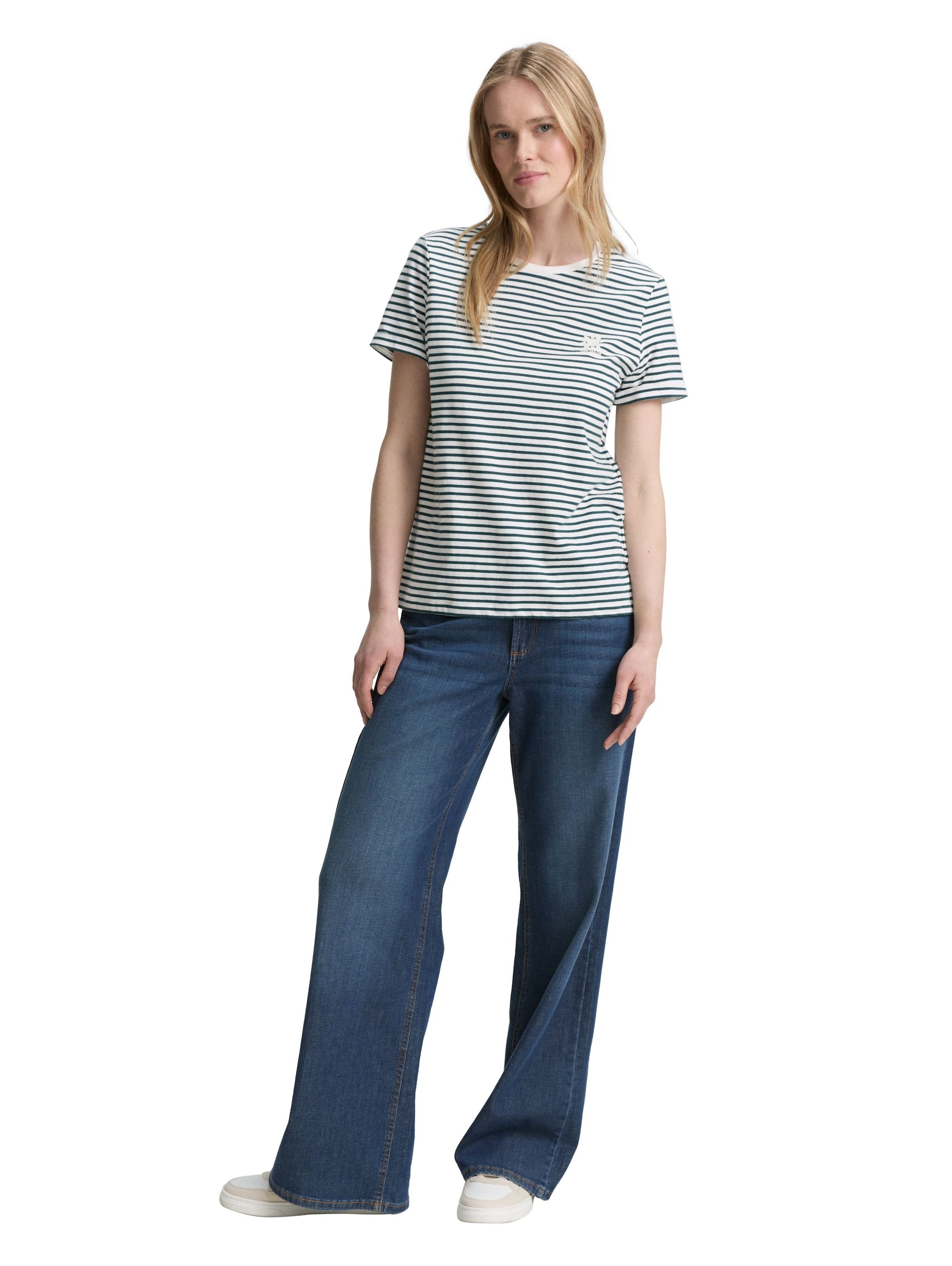 TOM TAILOR T-Shirt T-Shirt mit Streifenmuster günstig online kaufen