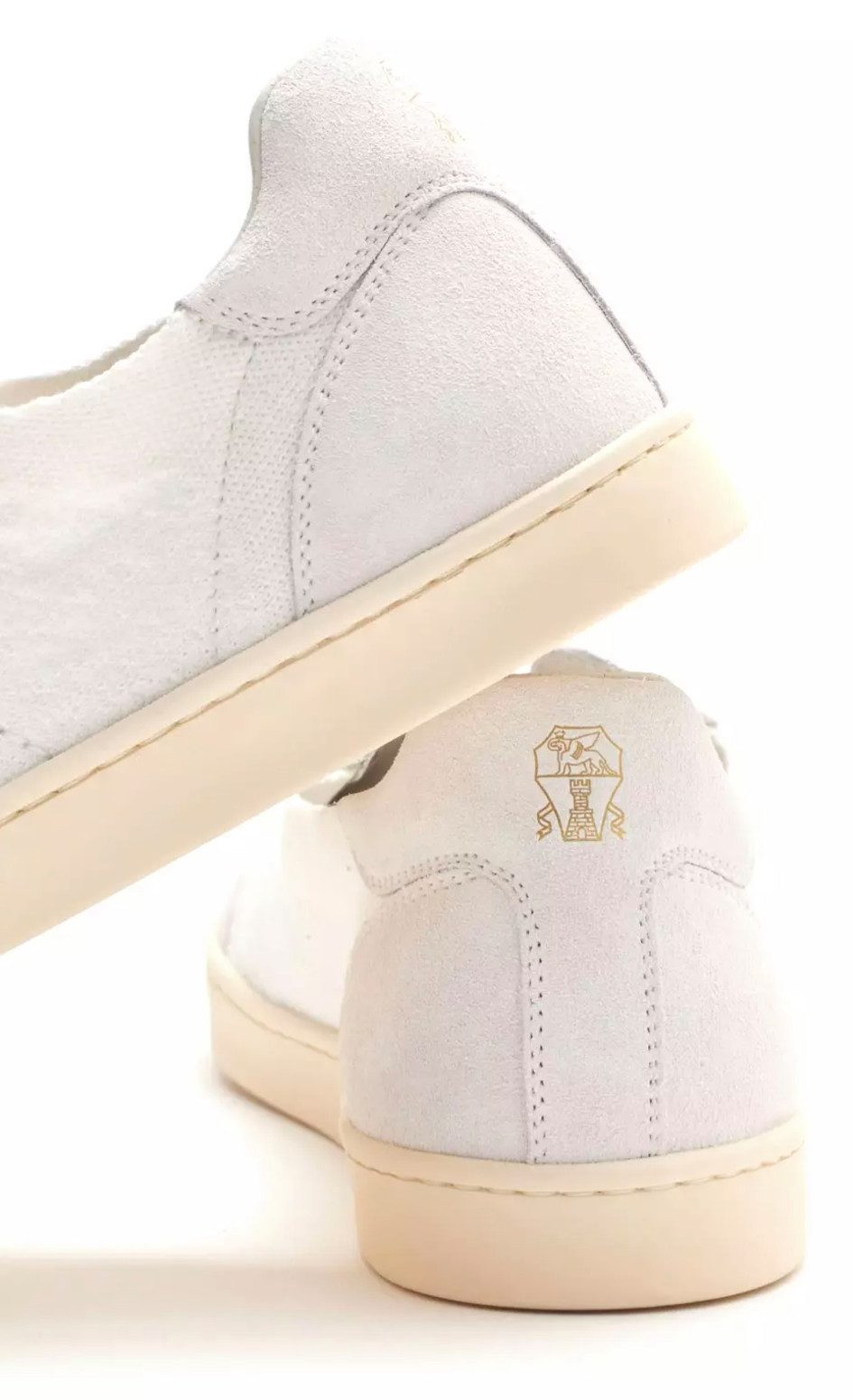 BRUNELLO CUCINELLI Retro Frottee Terry Knit Offwhite Schuhe Sneaker handwerkliche Meisterkunst aus dem italienischen Solomeo