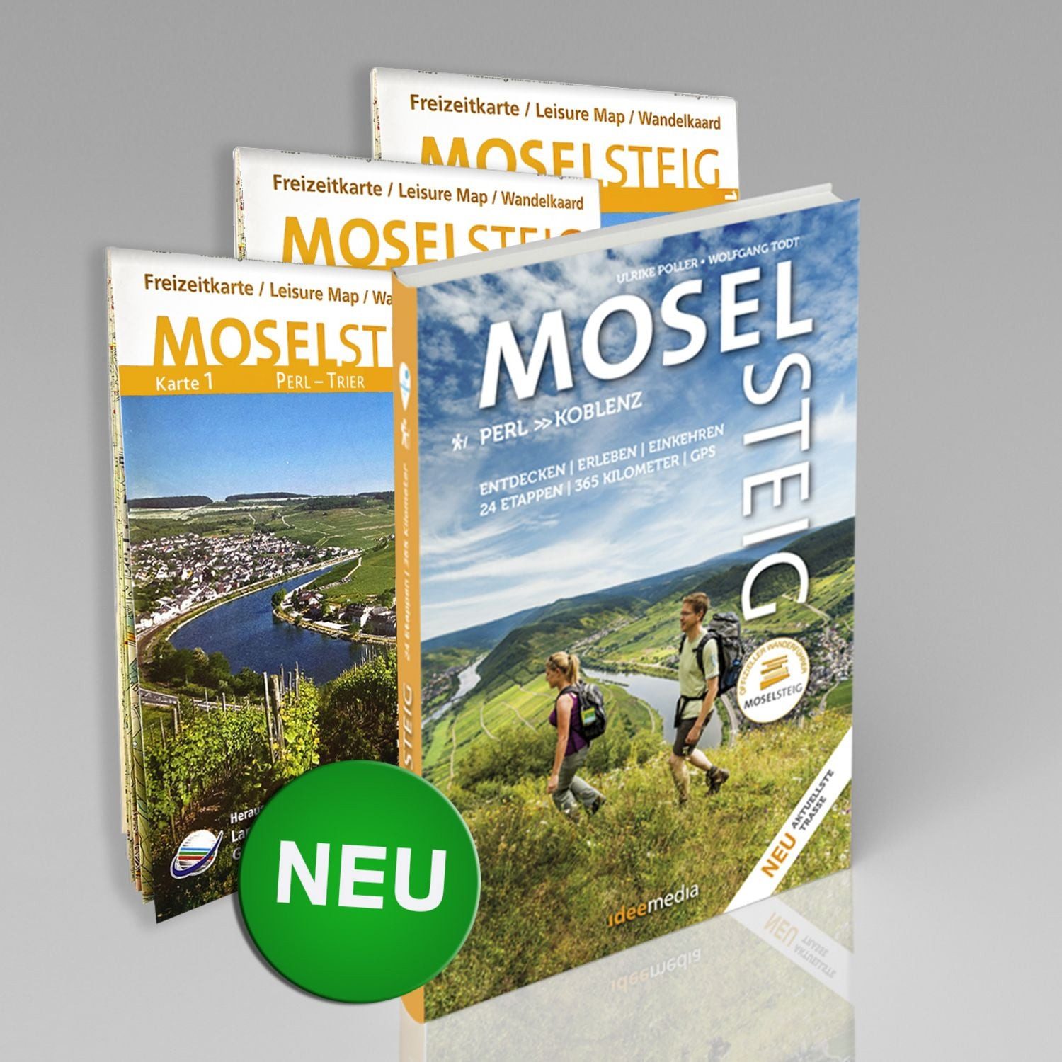 Moselsteig - PremiumSet. Offizieller Wanderführer 2026 mit drei Karten / Ulrike 