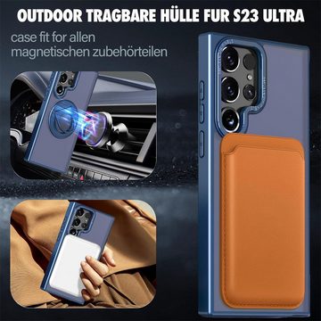 RefinedFlare Handyhülle Für Samsung S23 Ultra Hülle, ultradünne, klare magnetische Sicherheit