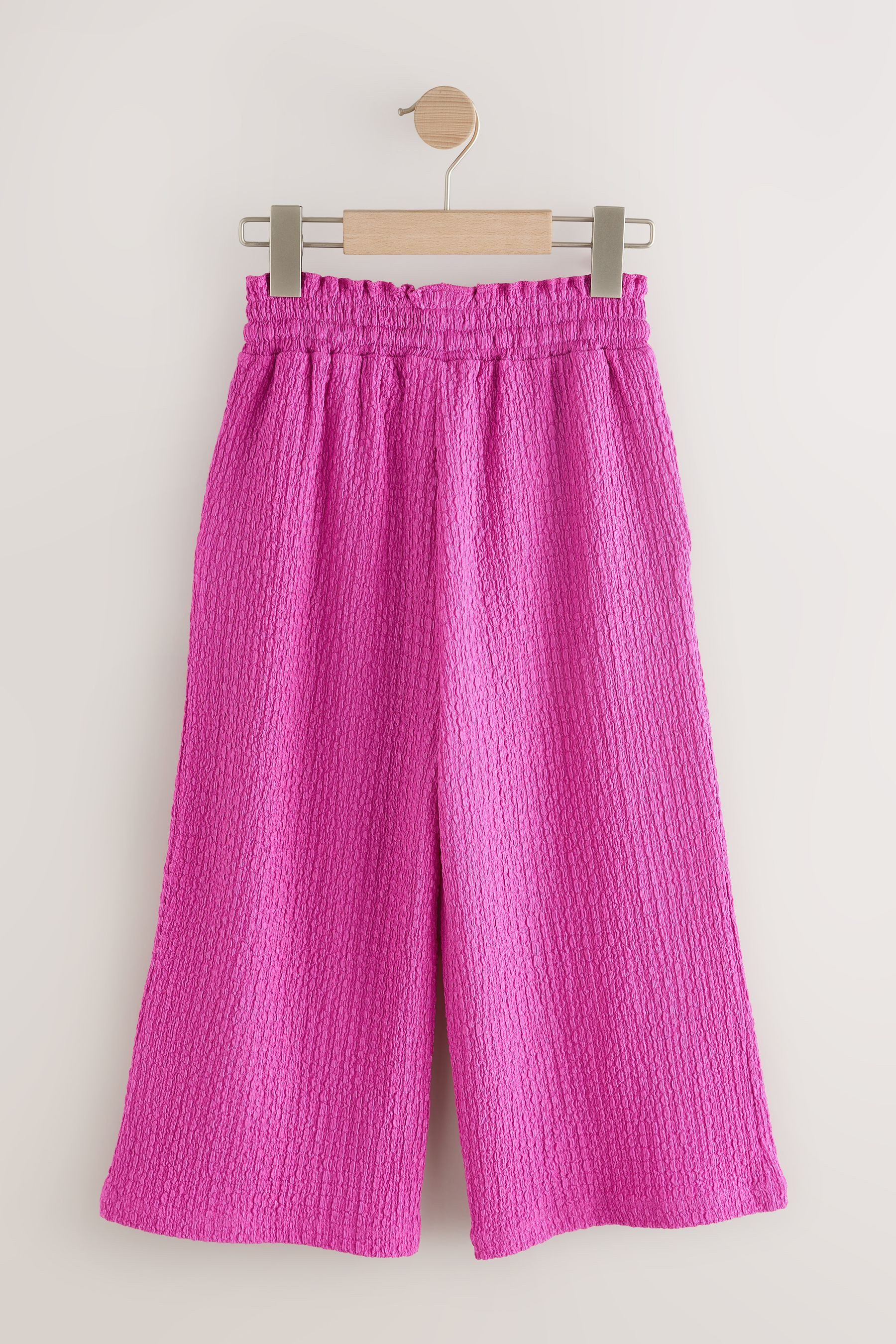 Next Palazzohose Hose mit weitem Bein in Knitteroptik (1-tlg)