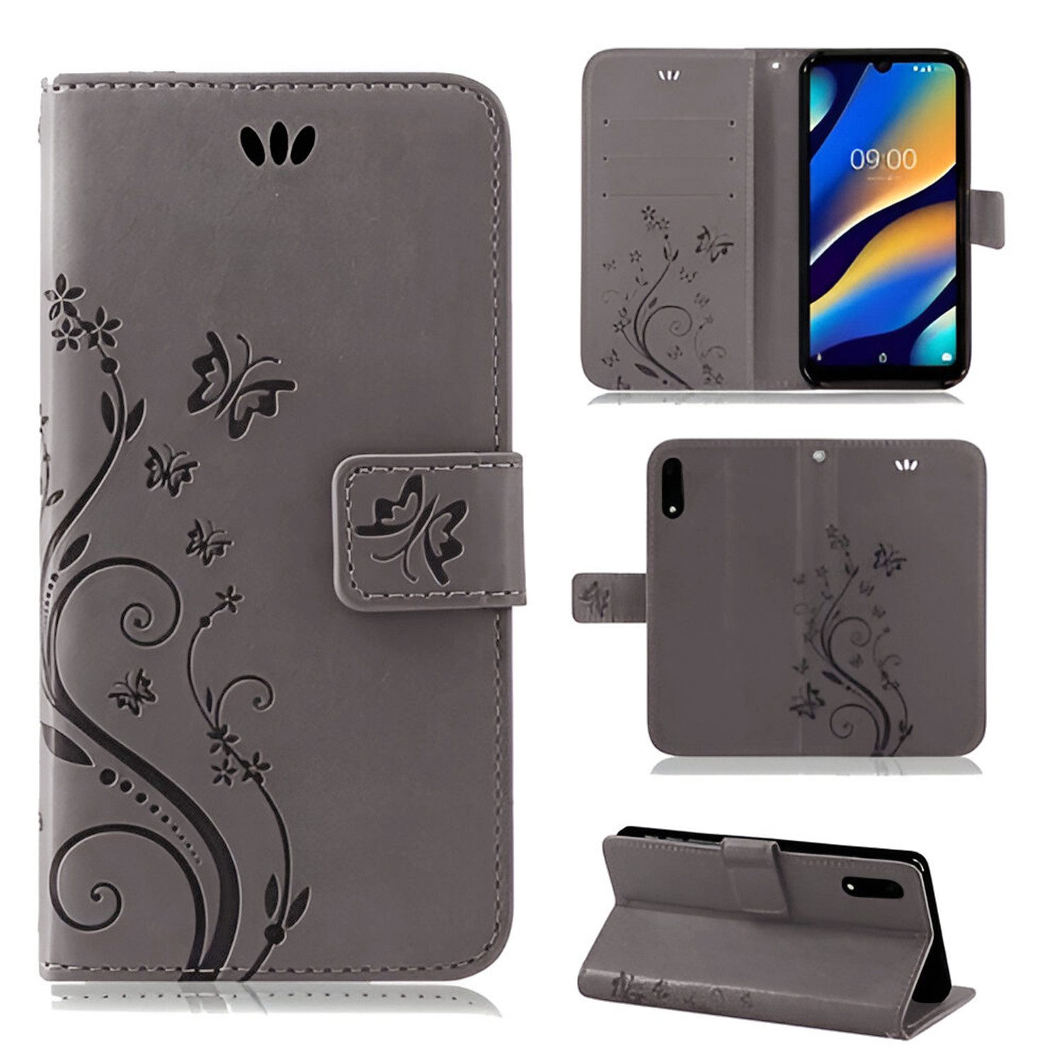 betterfon Handyhülle Handytasche für Wiko Schutzhülle Klapphülle, Bookstyle-Hülle: Magnetverschluss 3 Kartenfächer & Standfunktion