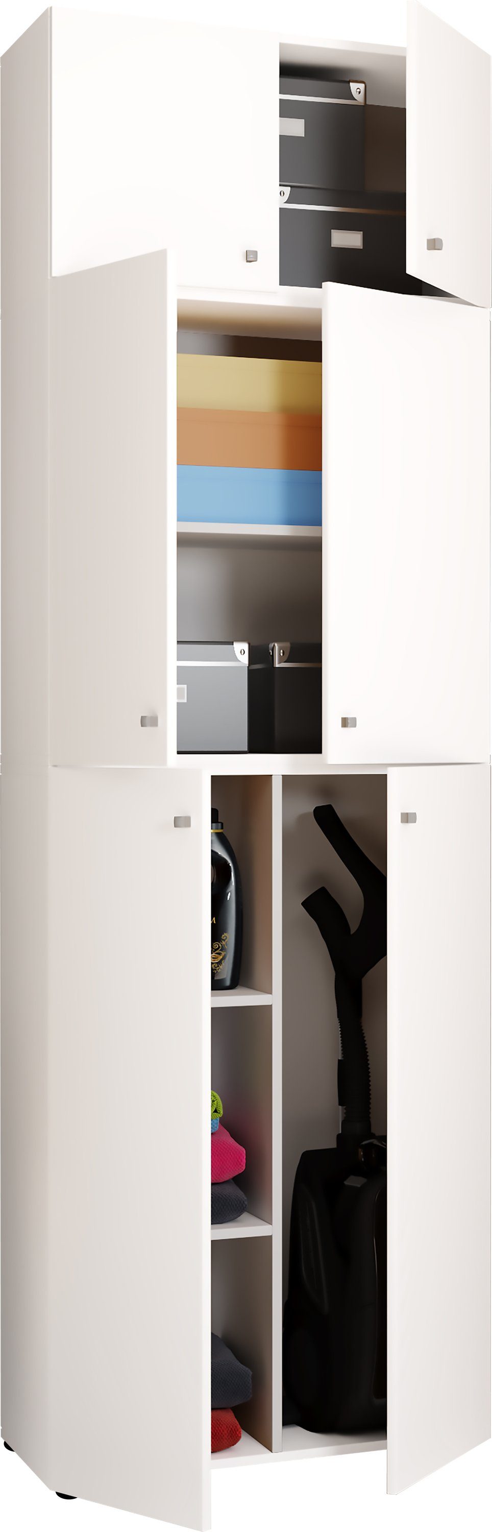 VCM Mehrzweckschrank Holz Besenschrank Staubsauger Putzschrank günstig online kaufen